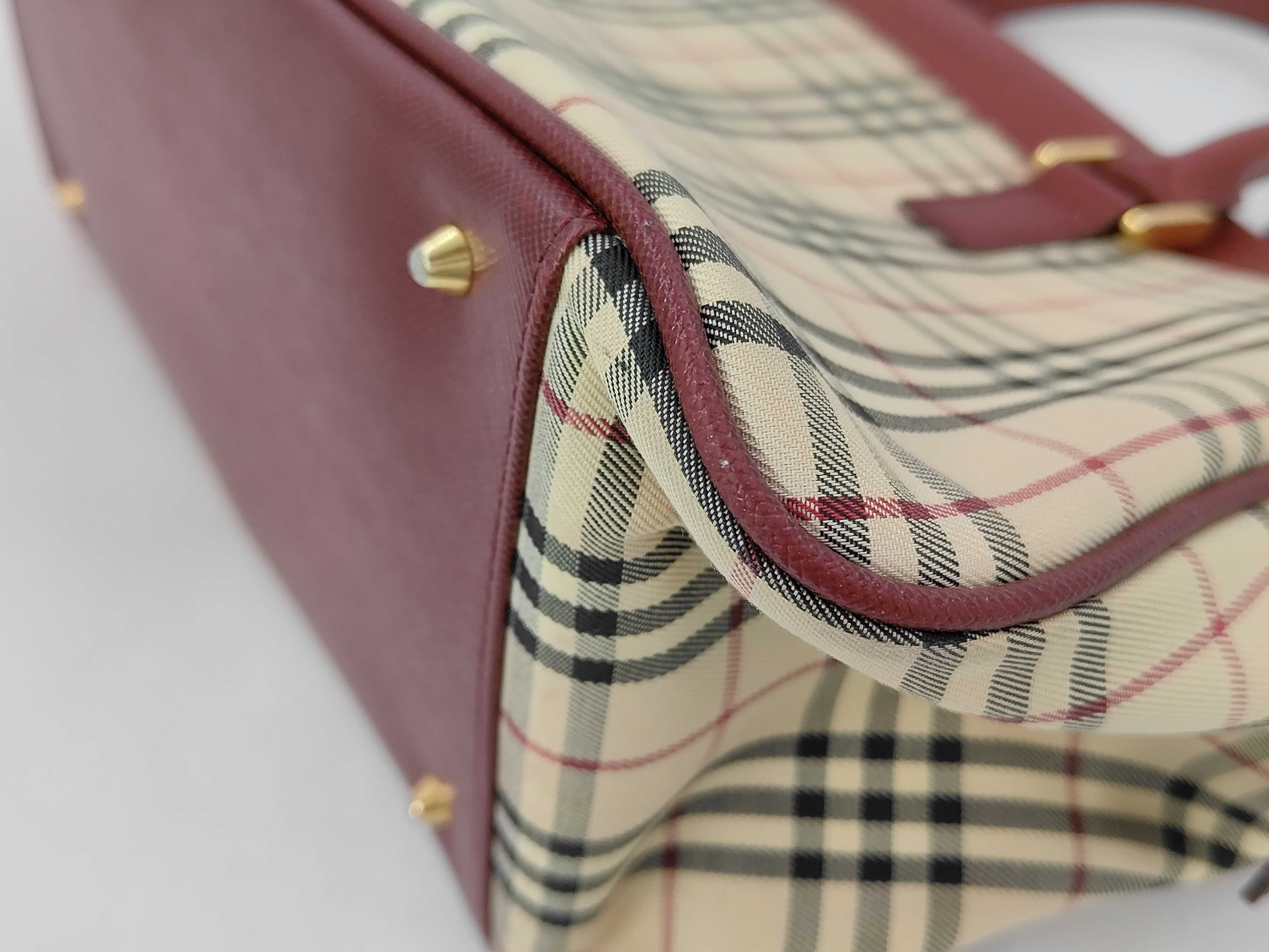 Mini Boston Tote Bag, Nova Check Tote Bag — view 4