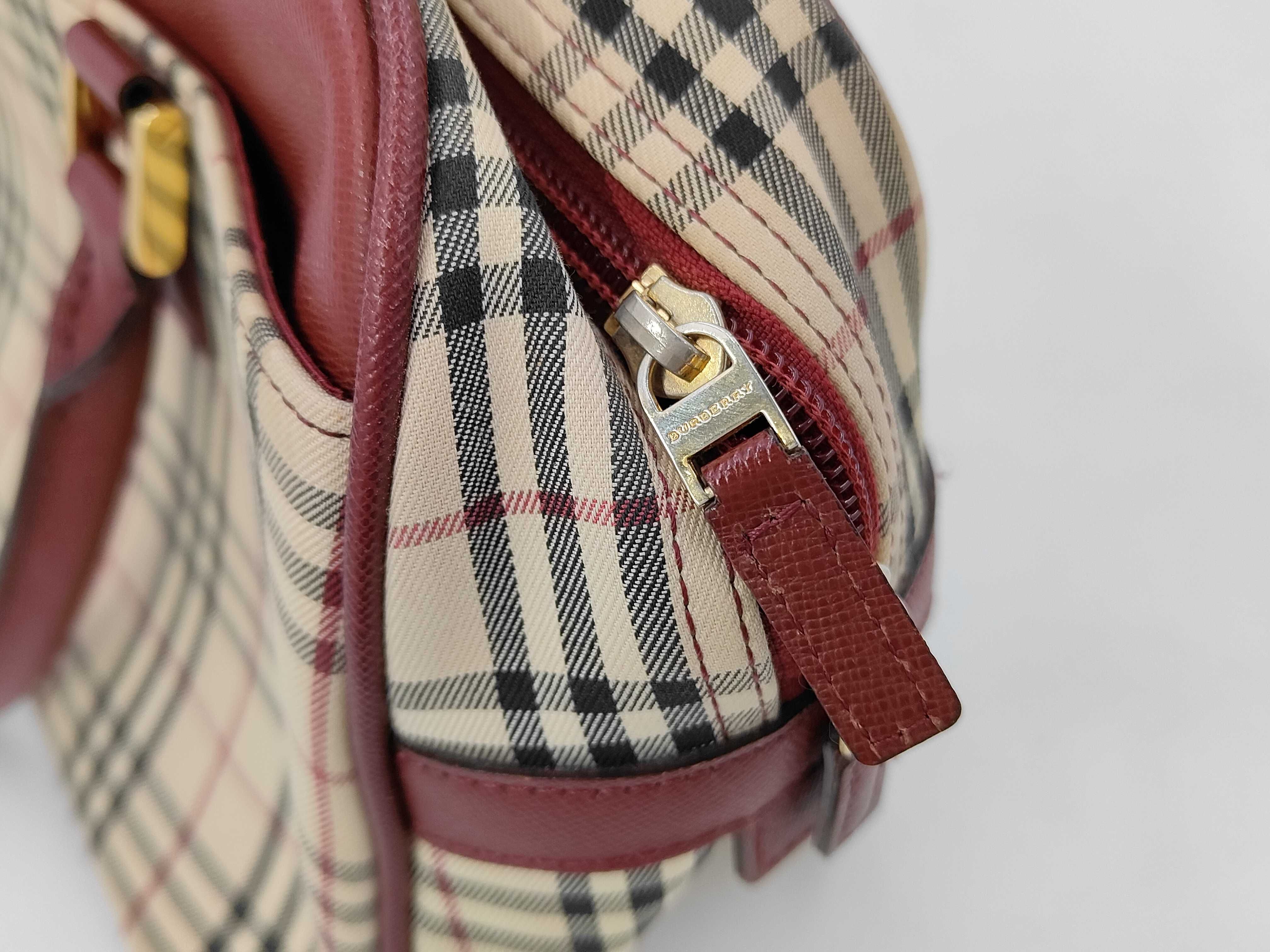 Mini Boston Tote Bag, Nova Check Tote Bag — view 8