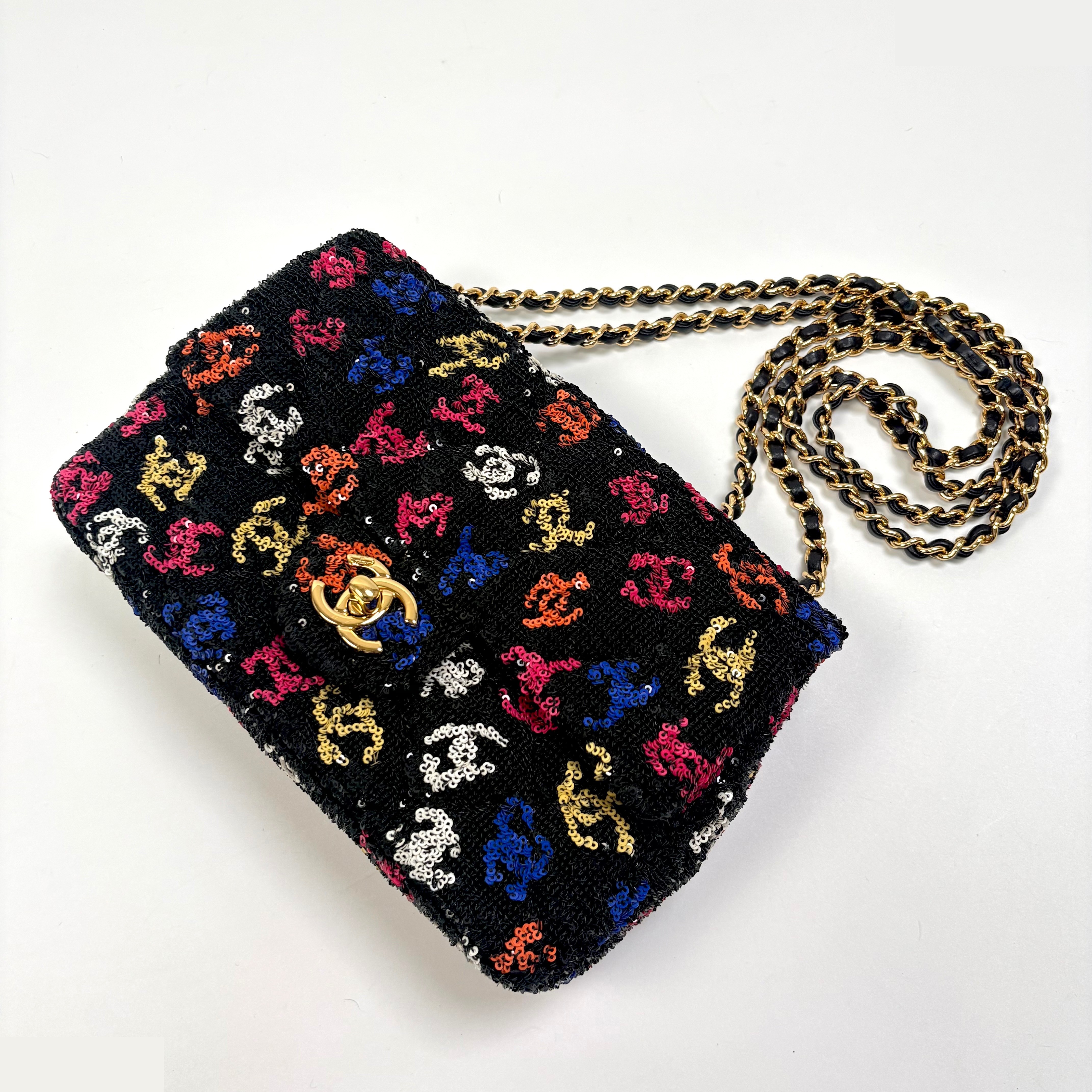 IC Matelassé Coco Mark Sequin Shoulder Bag — view 2