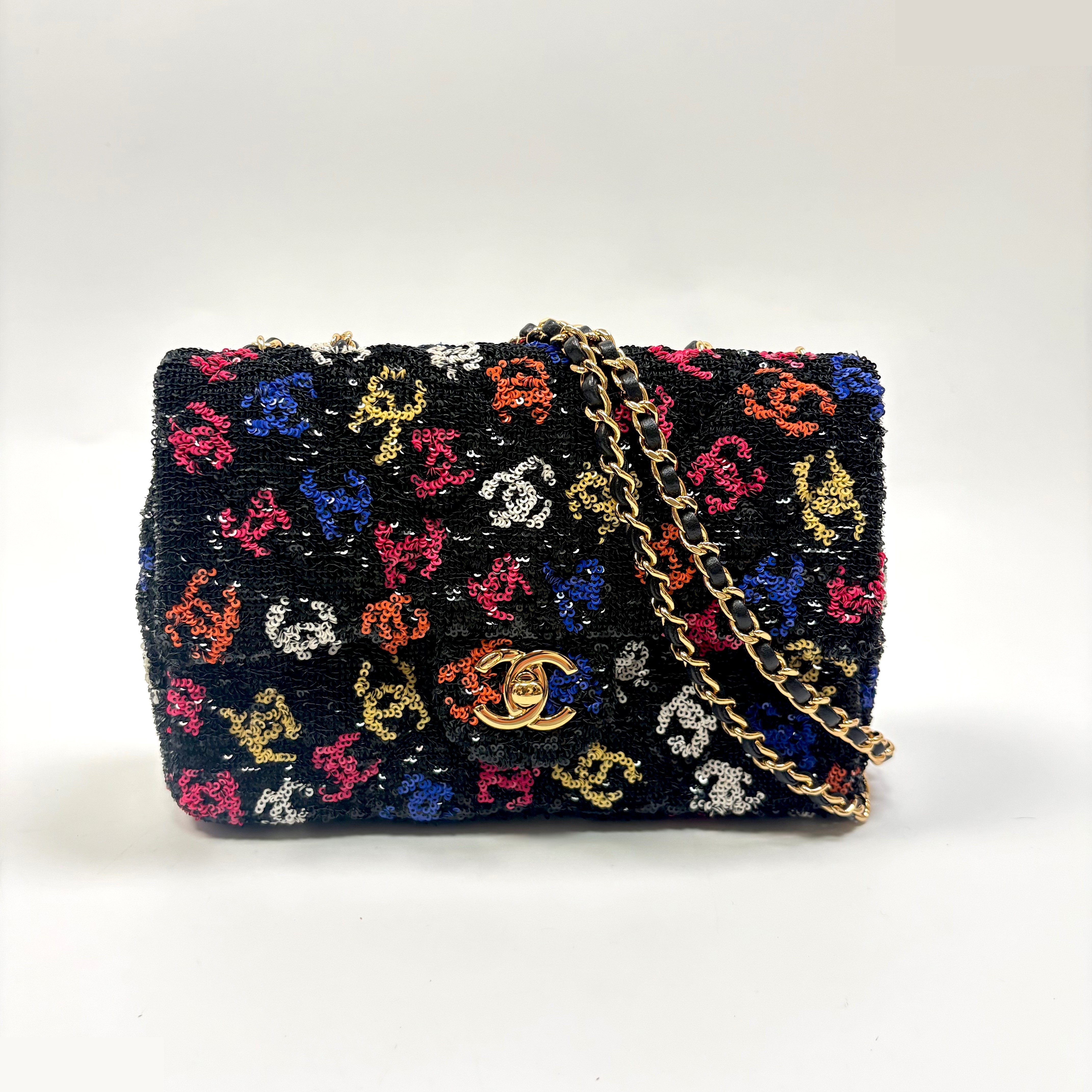 IC Matelassé Coco Mark Sequin Shoulder Bag — view 12