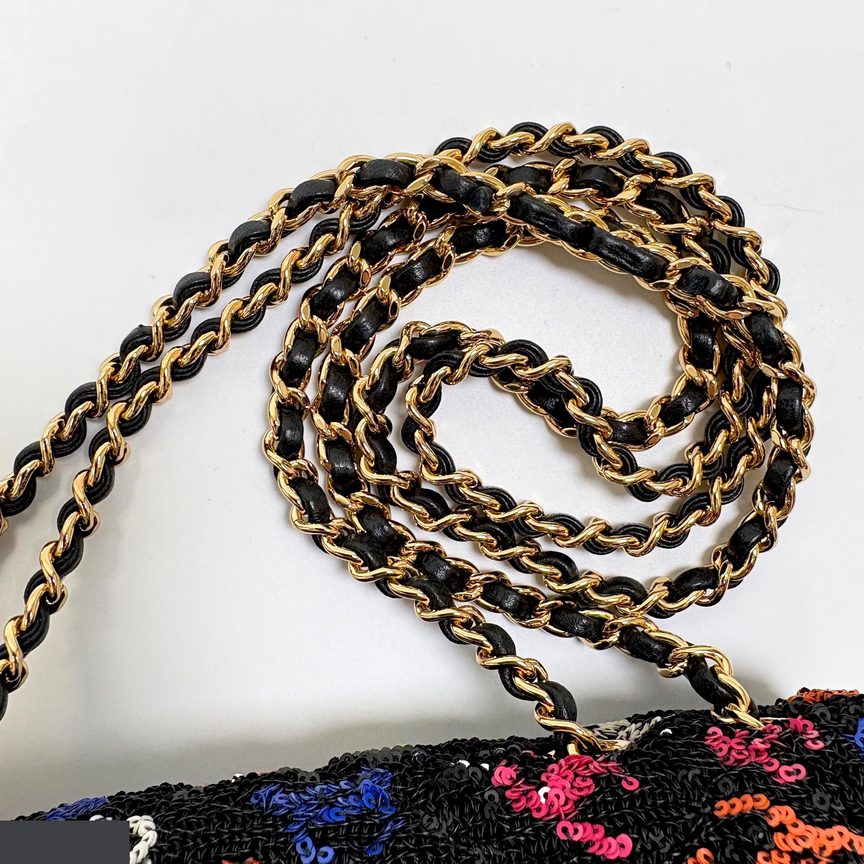 IC Matelassé Coco Mark Sequin Shoulder Bag — view 4