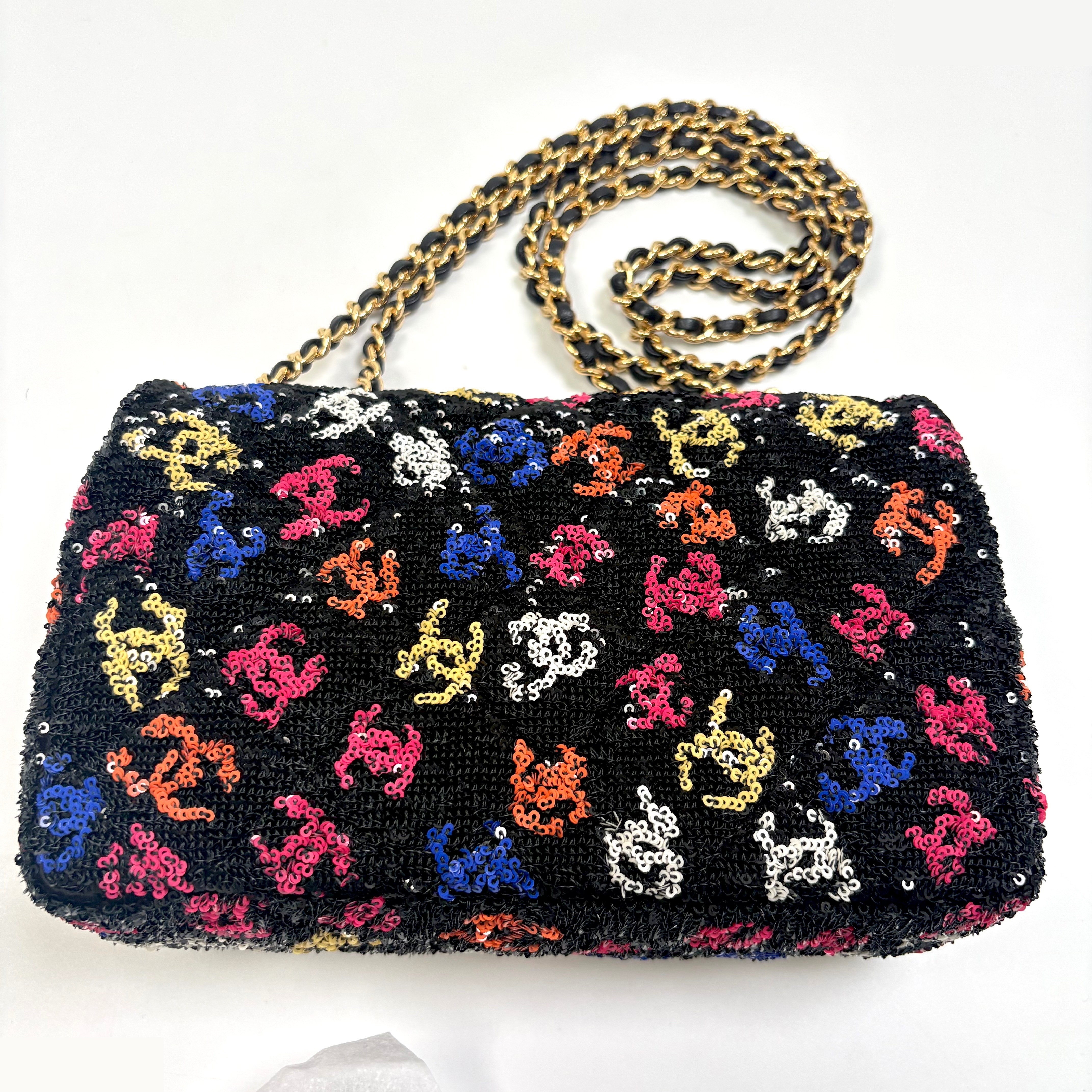 IC Matelassé Coco Mark Sequin Shoulder Bag — view 5