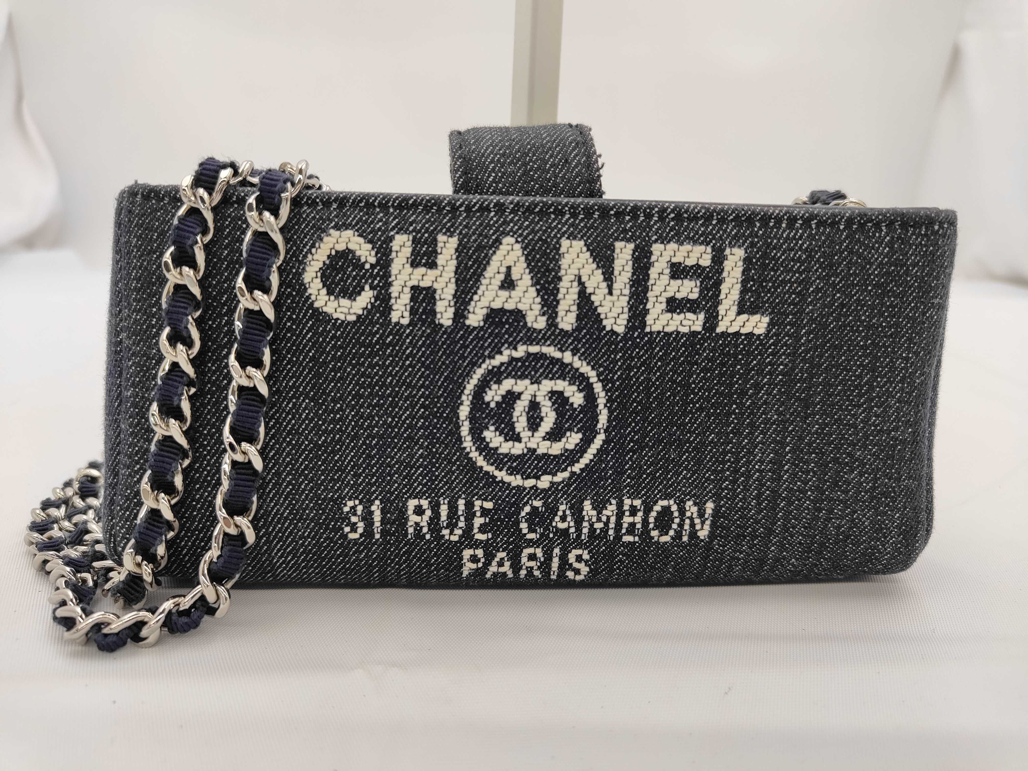 Deauville Denim Chain Shoulder Bag