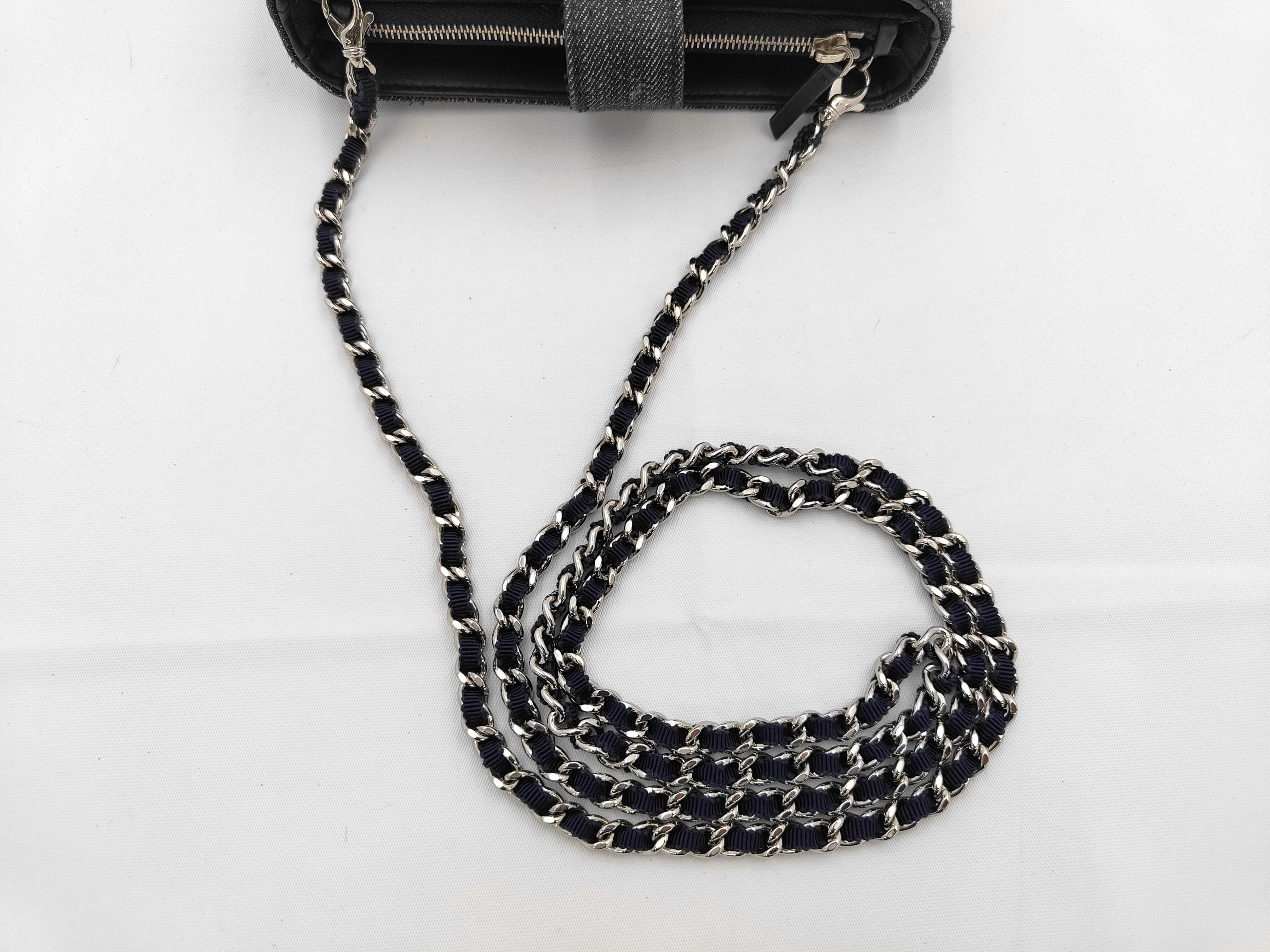 Deauville Denim Chain Shoulder Bag — view 3