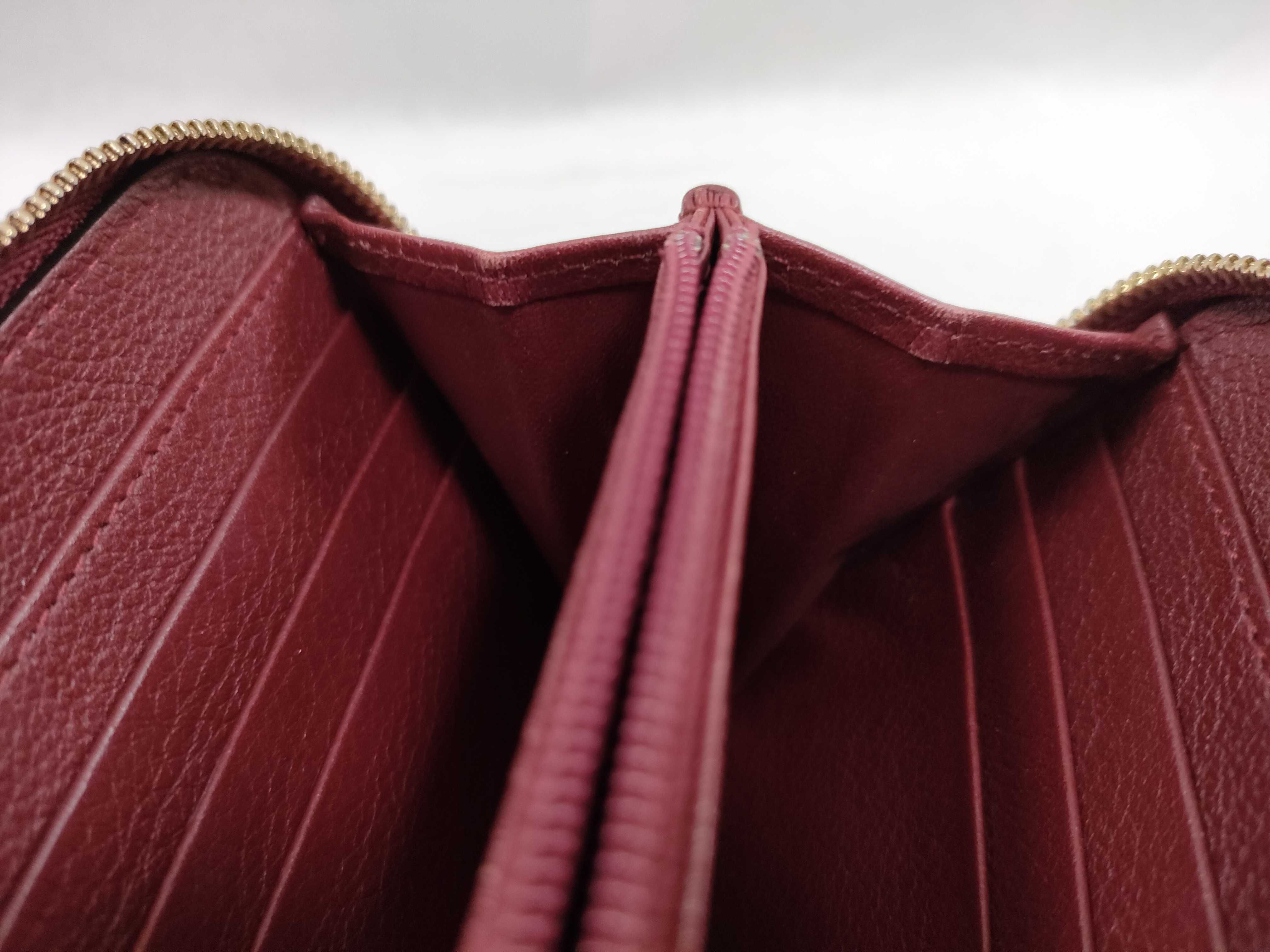 Bordeaux Leather Gold Long Wallet — view 12