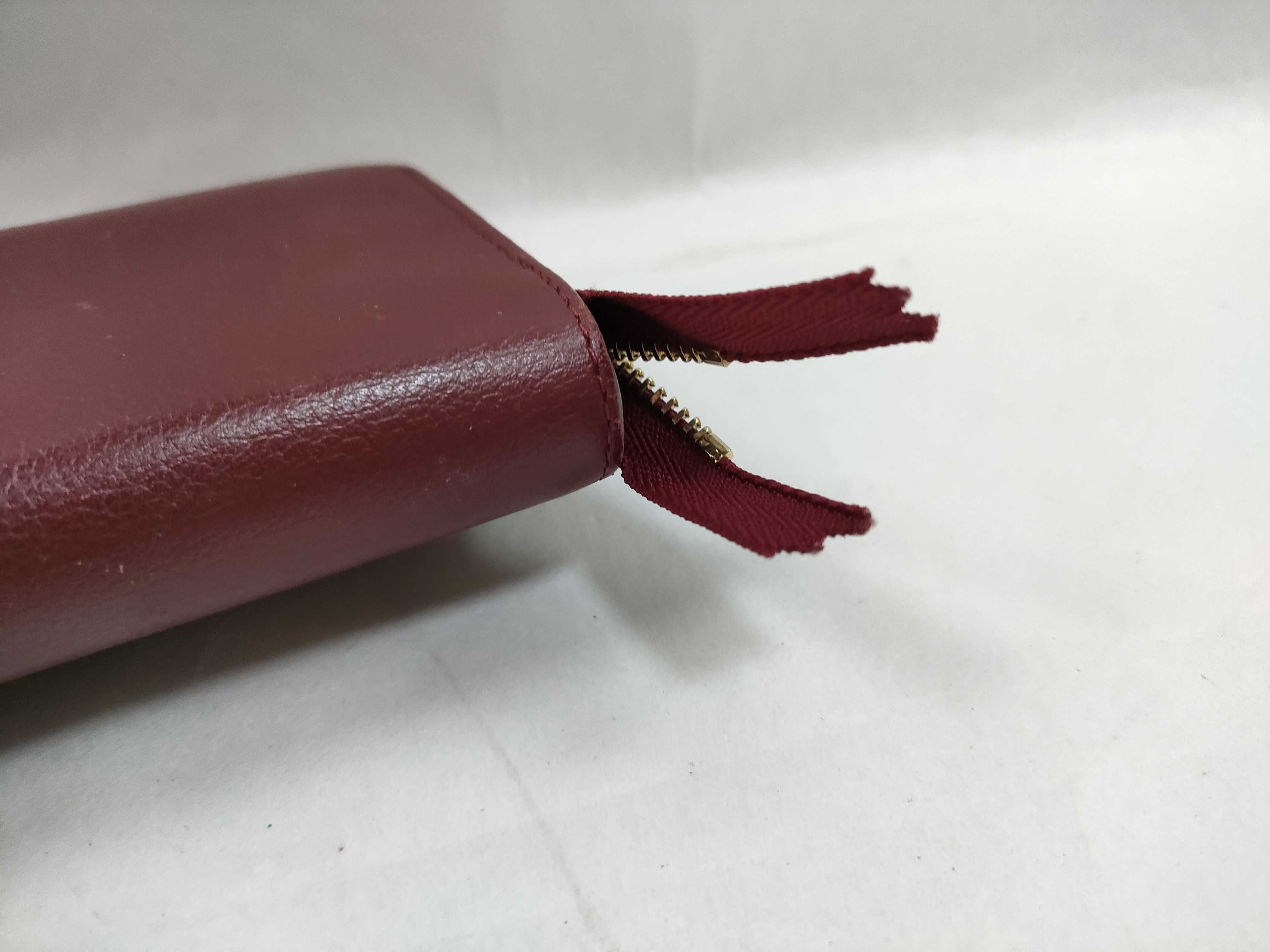 Bordeaux Leather Gold Long Wallet — view 13