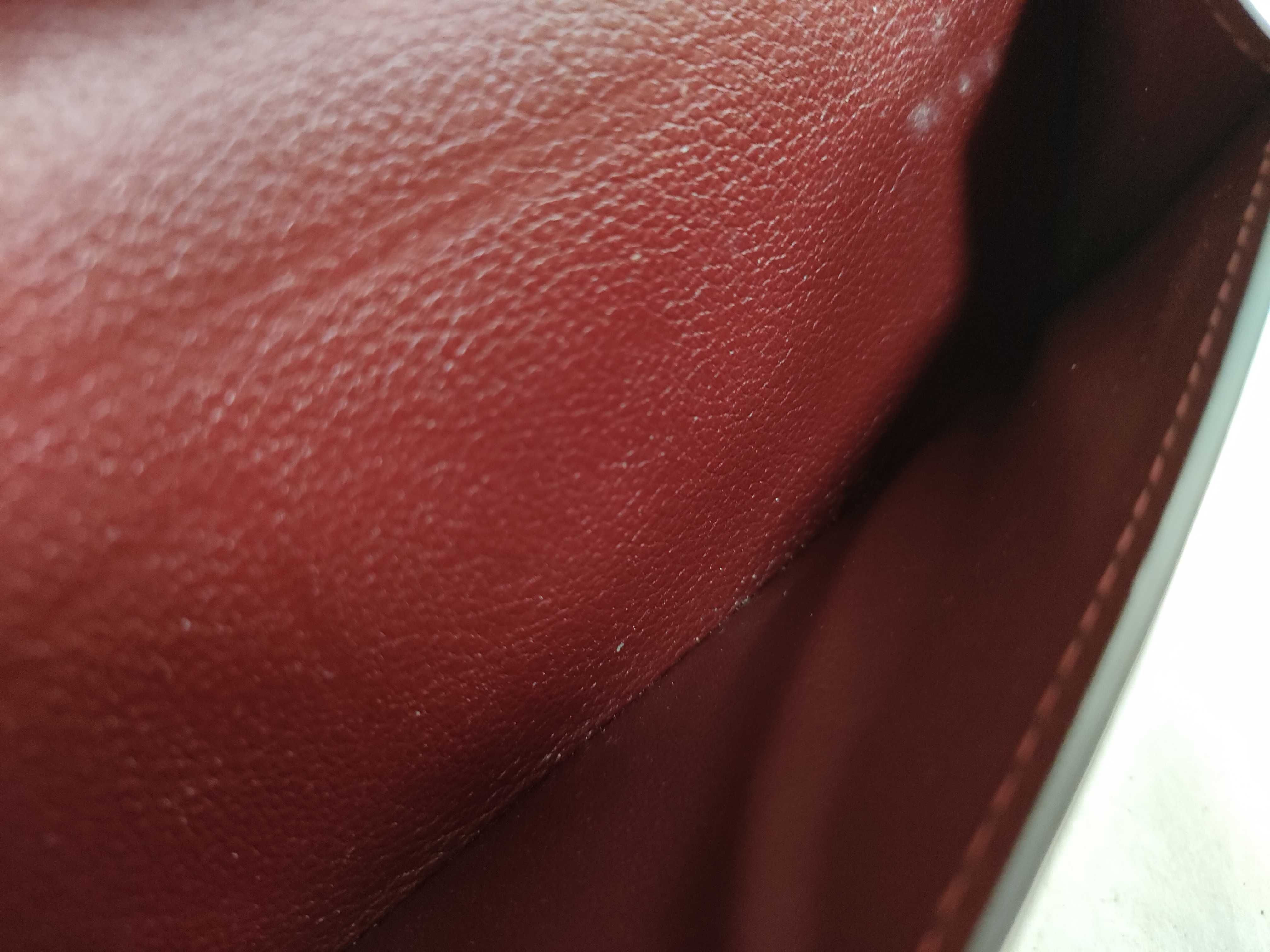 Bordeaux Leather Gold Long Wallet — view 14