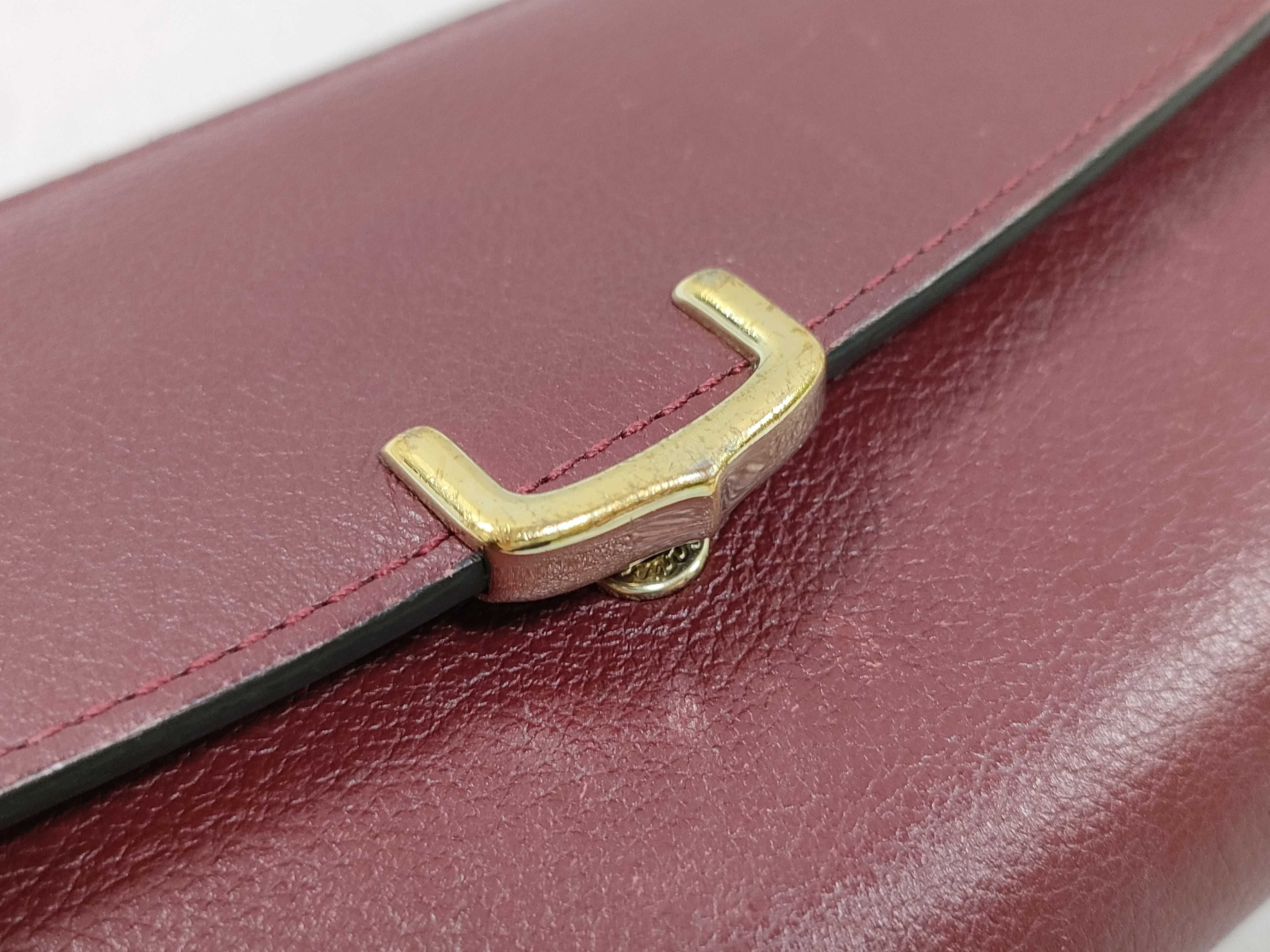 Bordeaux Leather Gold Long Wallet — view 15