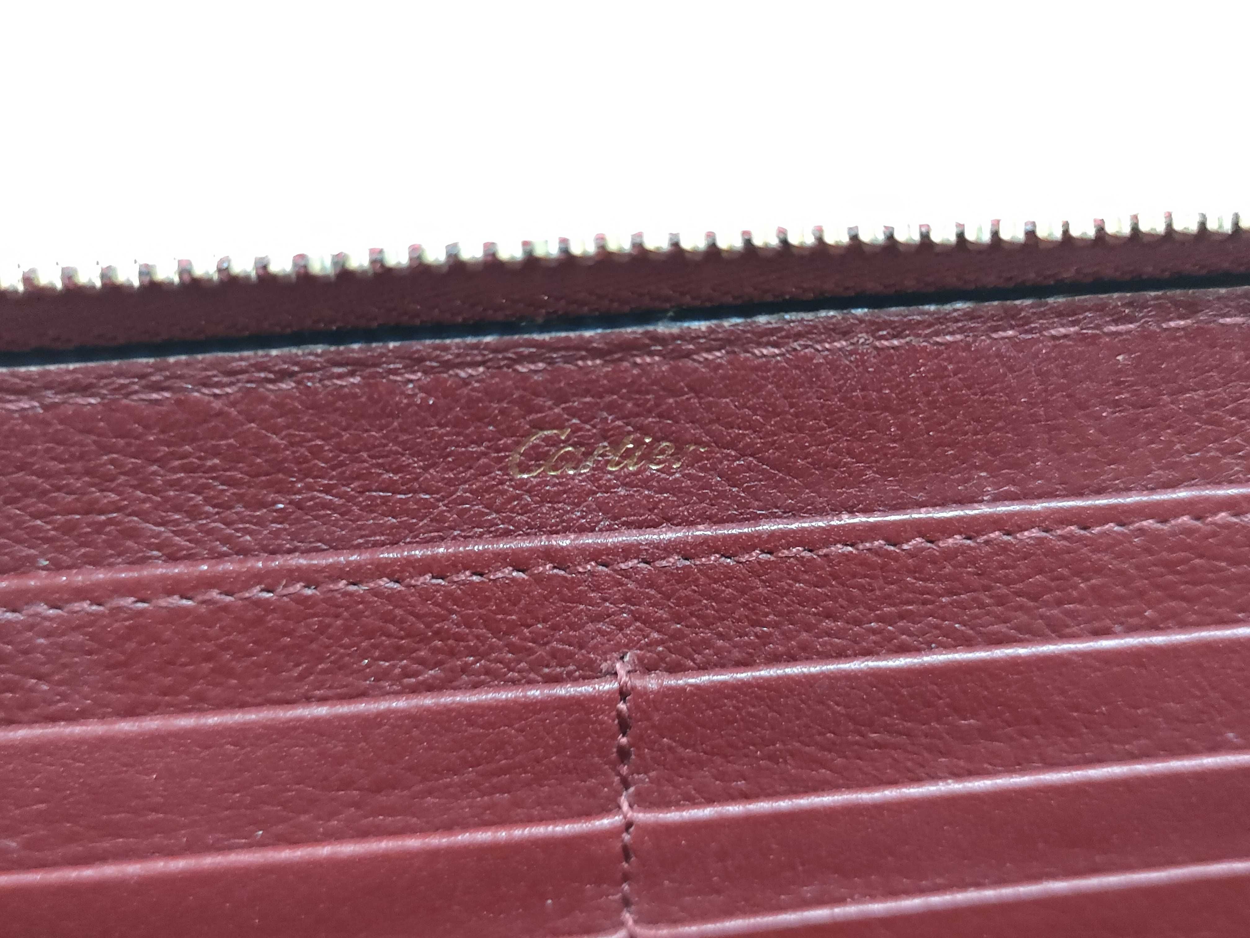 Bordeaux Leather Gold Long Wallet — view 8