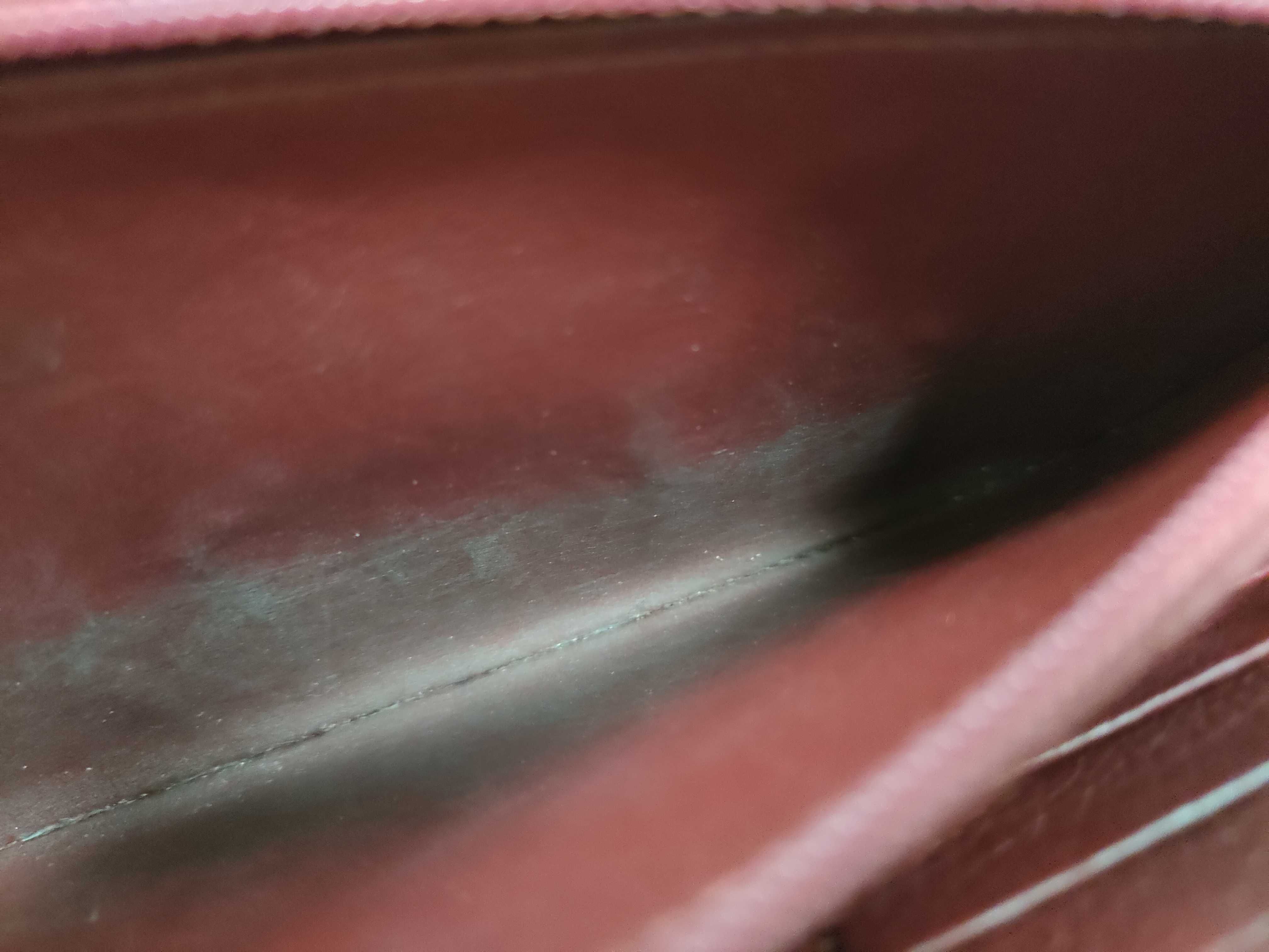 Bordeaux Leather Gold Long Wallet — view 9