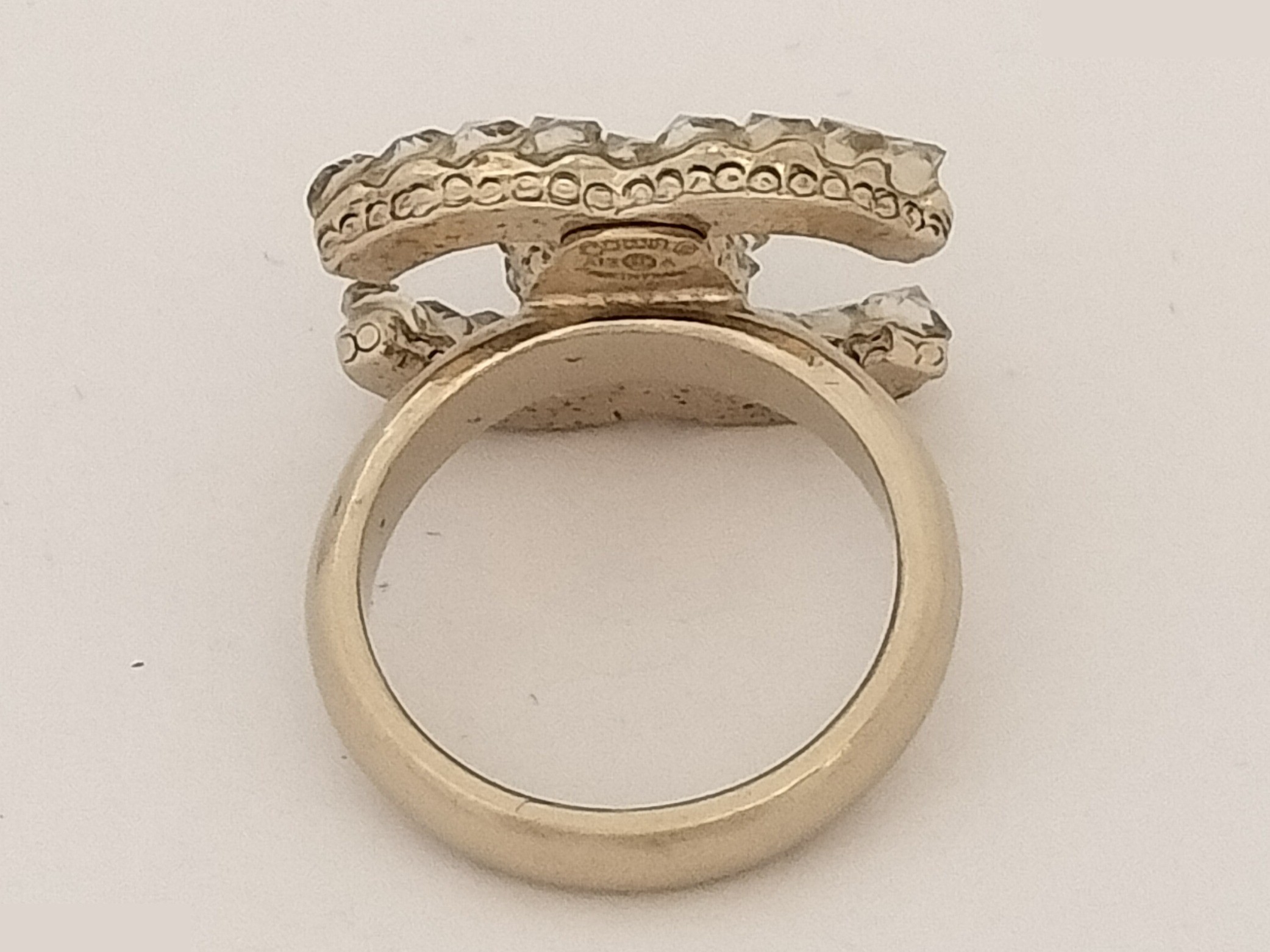 Coco Rhinestone Gold Ring, Size #12 — view 4
