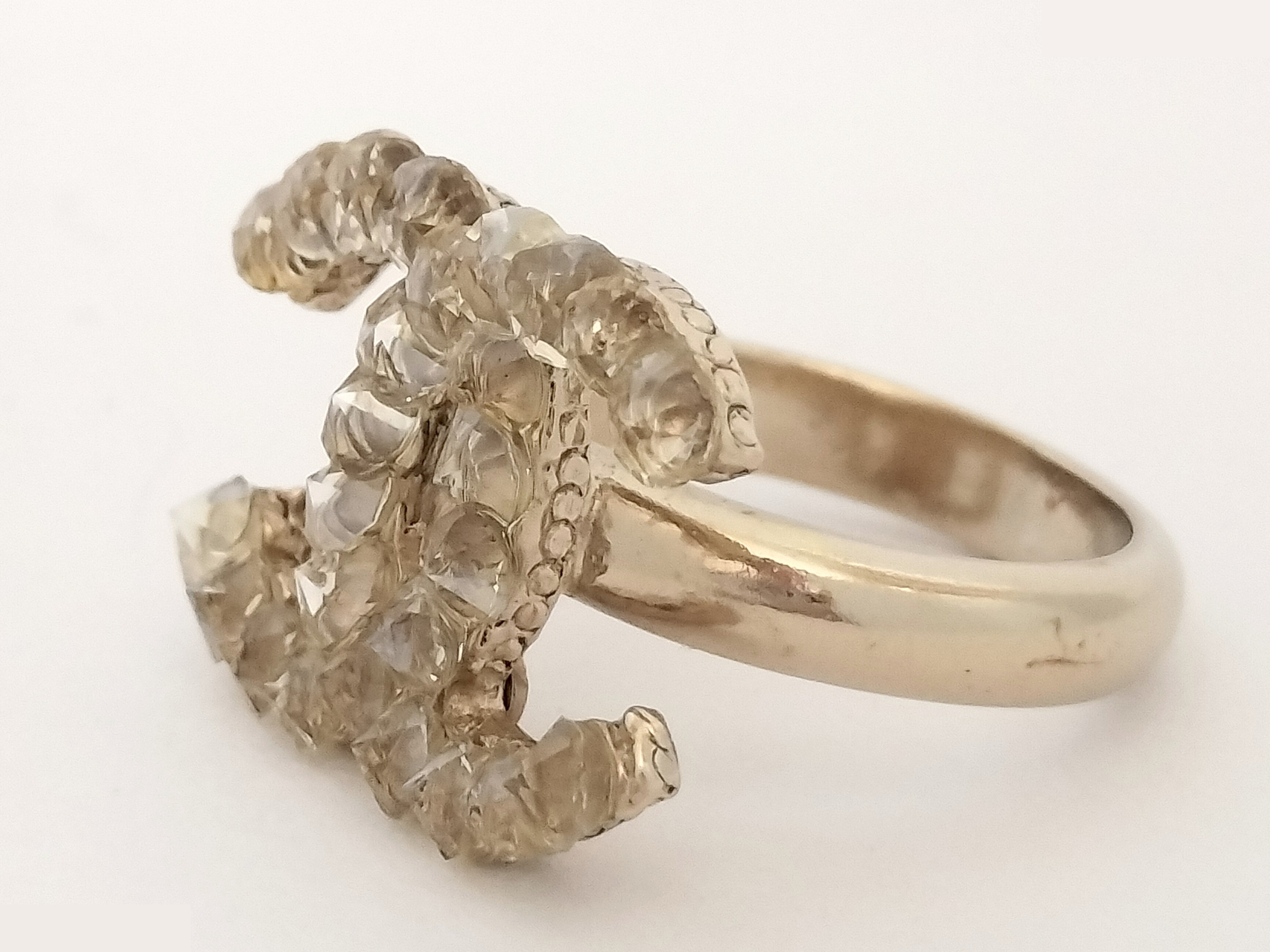 Coco Rhinestone Gold Ring, Size #12 — view 6
