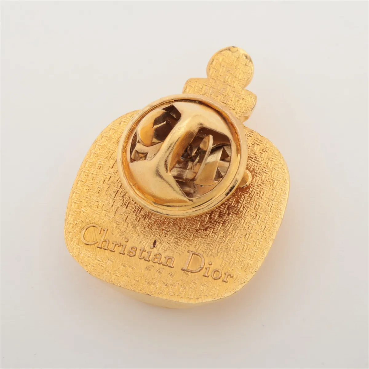 perfume bottle brooch, GP gold, — view 2