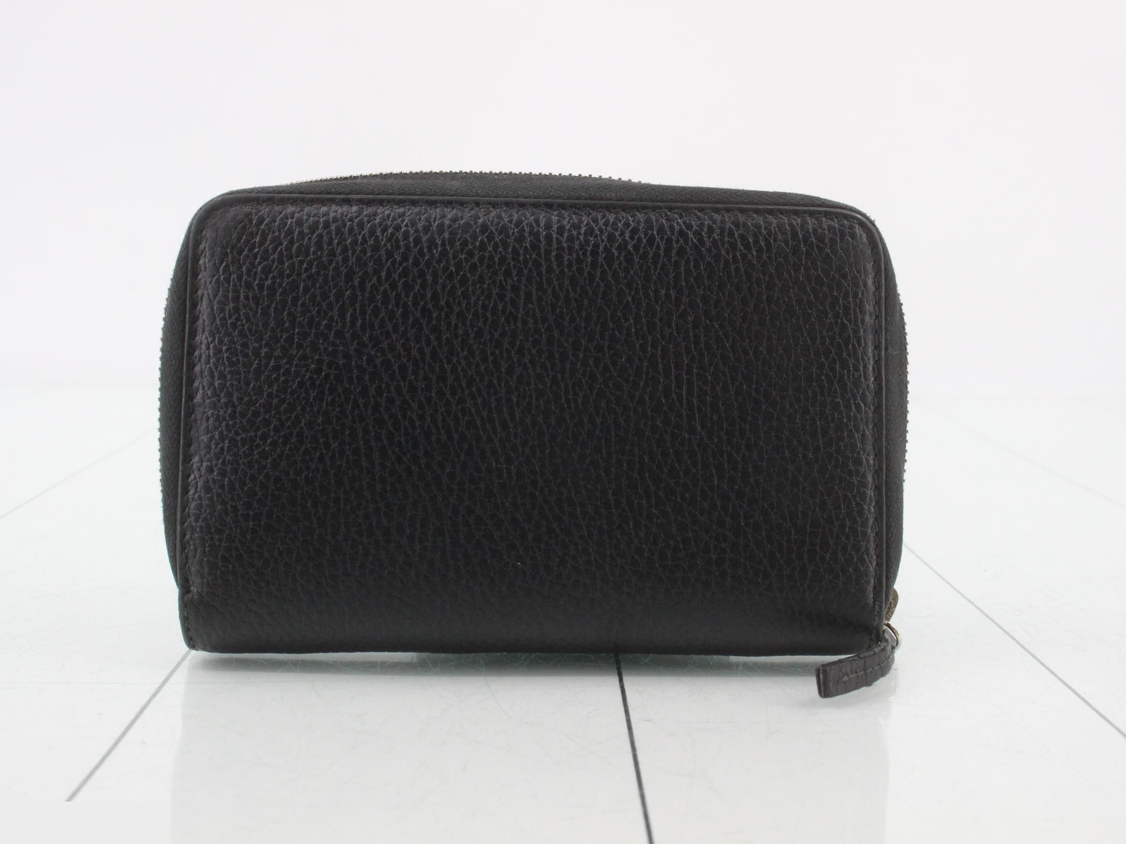 Interlocking Long Wallet, Black, 464884, 0959 — view 2
