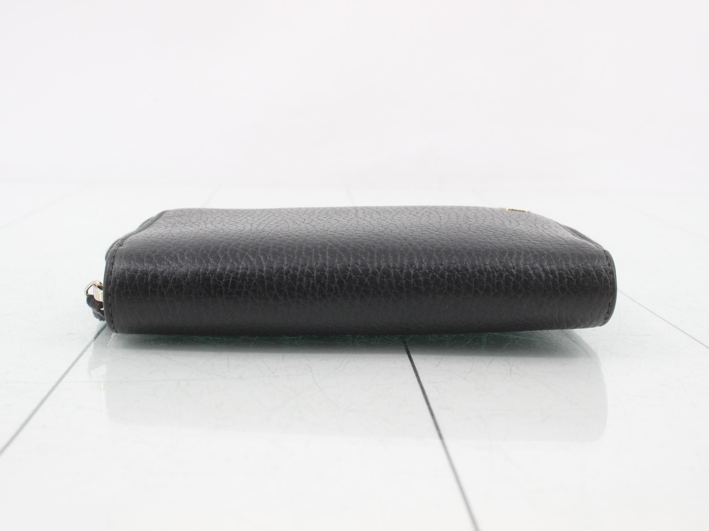 Interlocking Long Wallet, Black, 464884, 0959 — view 3