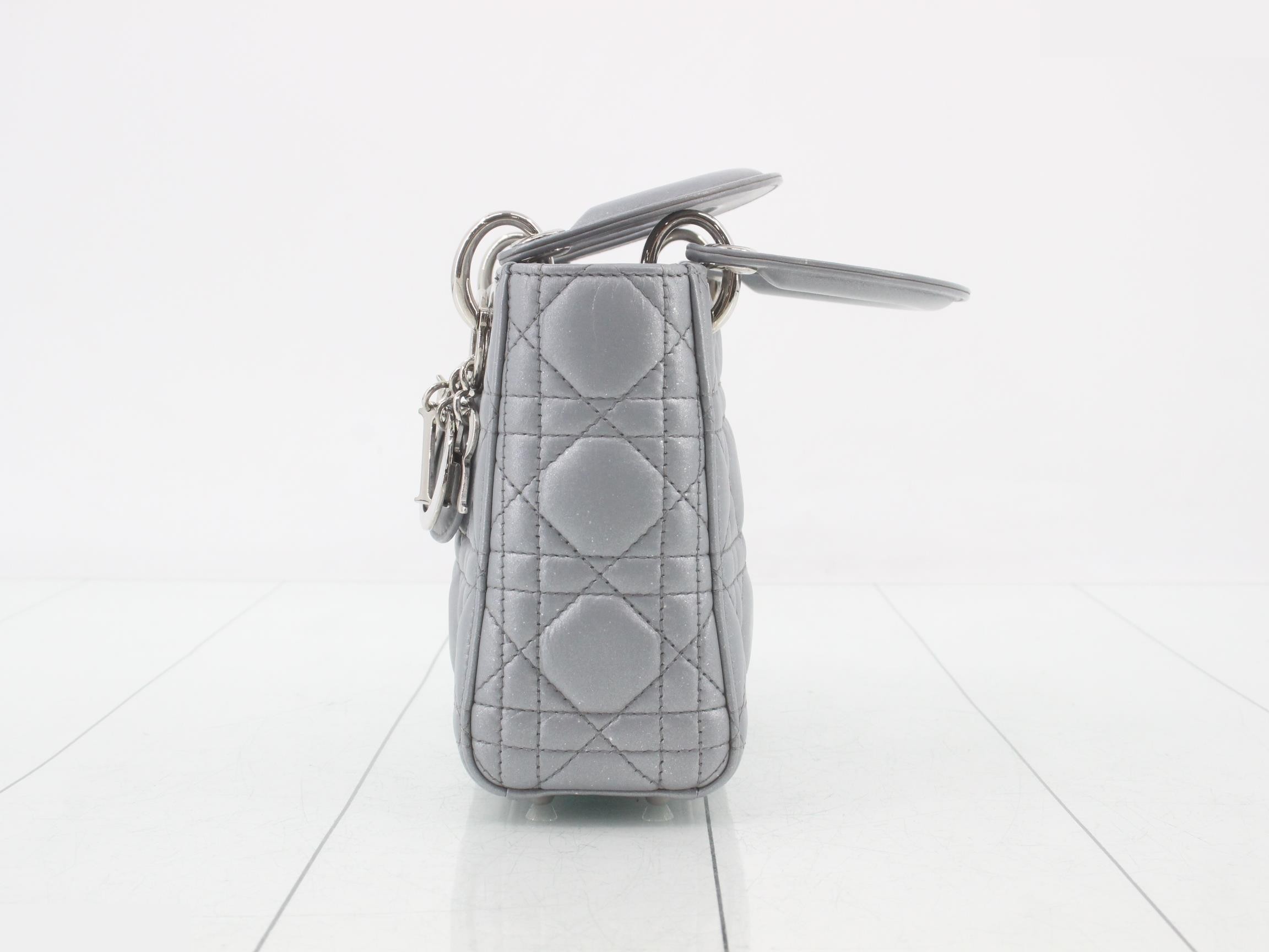 Lady Dior Cannage Lamb 2-Way Handbag — view 3