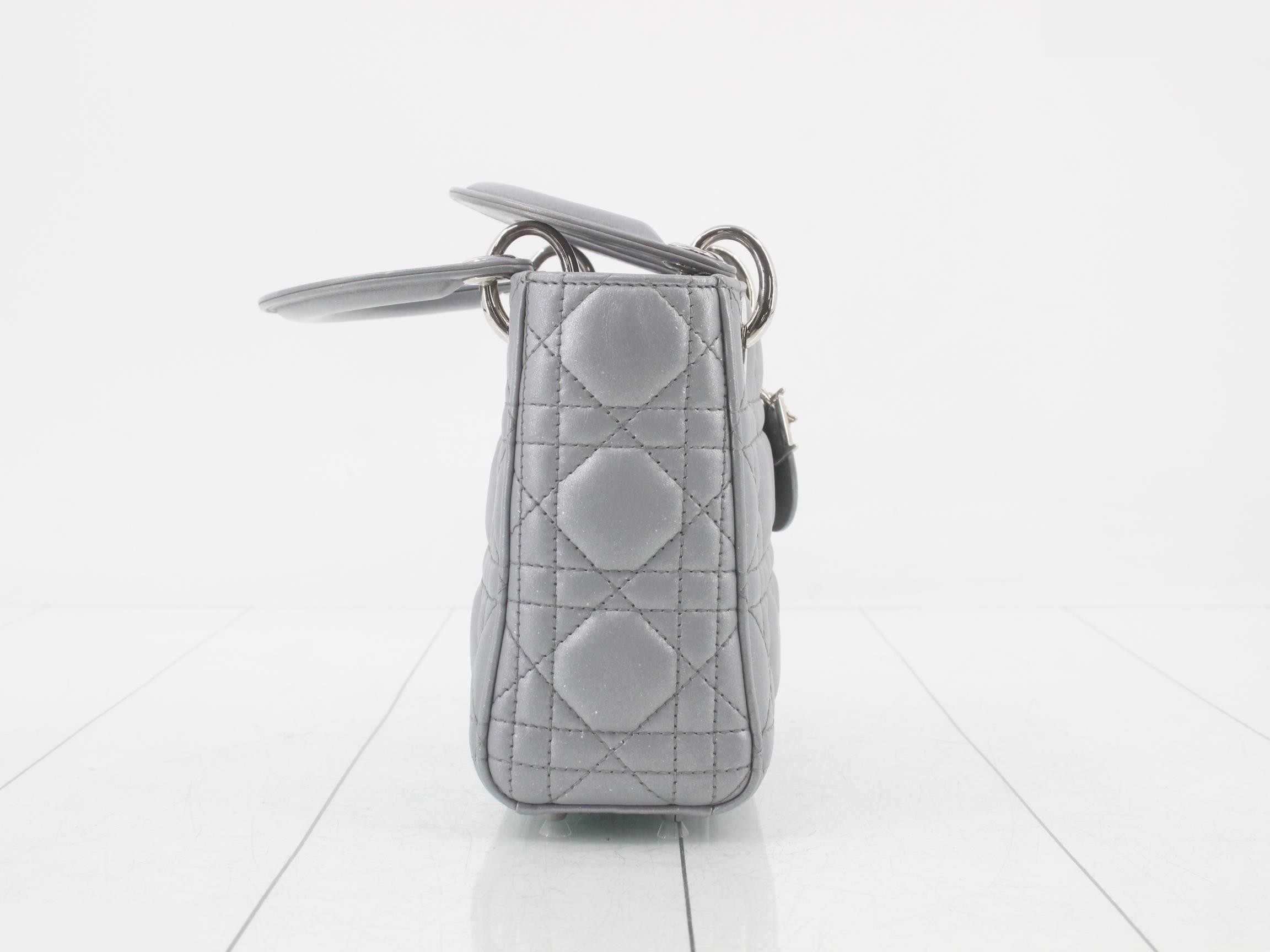Lady Dior Cannage Lamb 2-Way Handbag — view 4