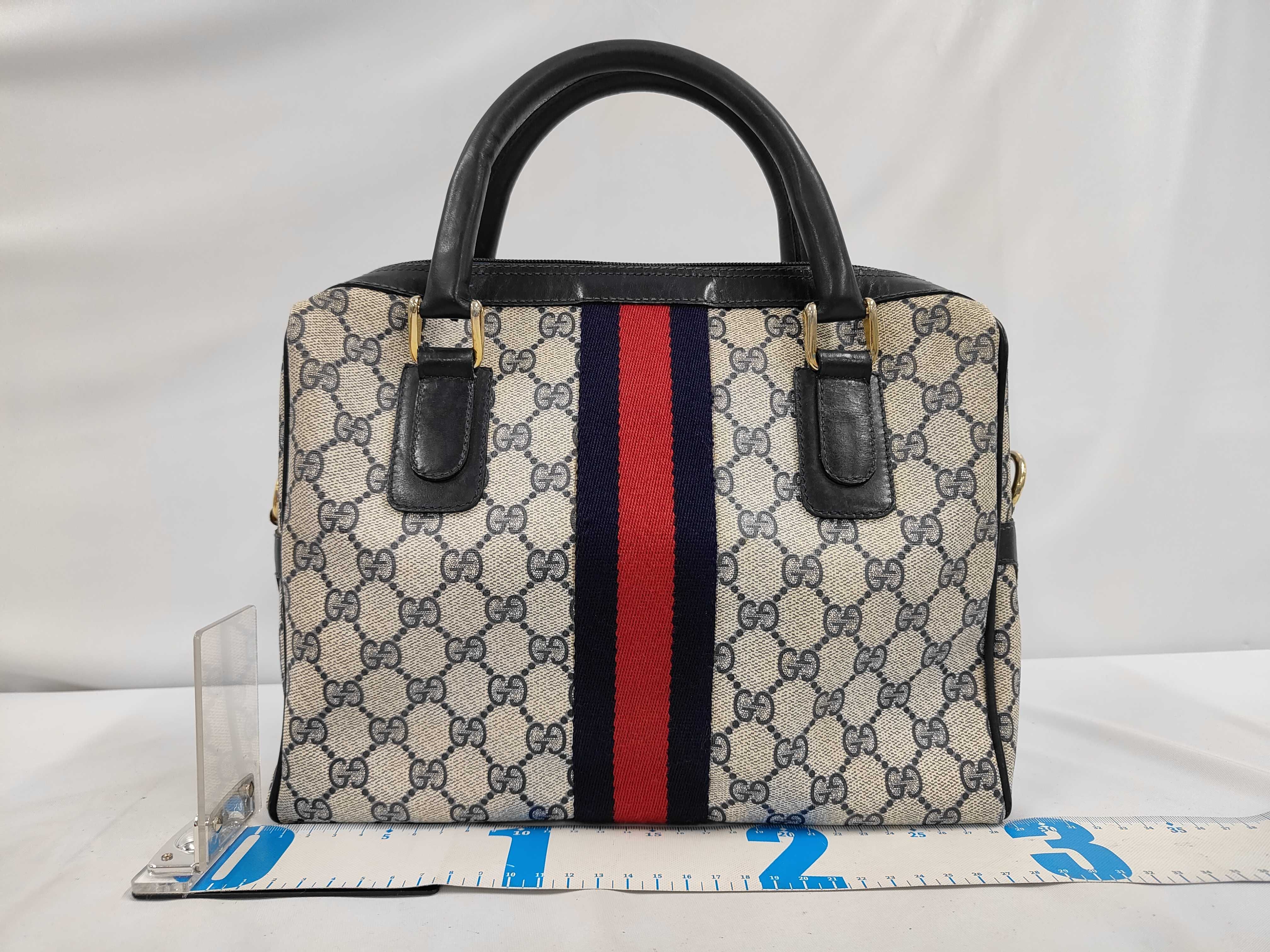 2-way handbag, GG Supreme, Sherry Line, navy. — view 2