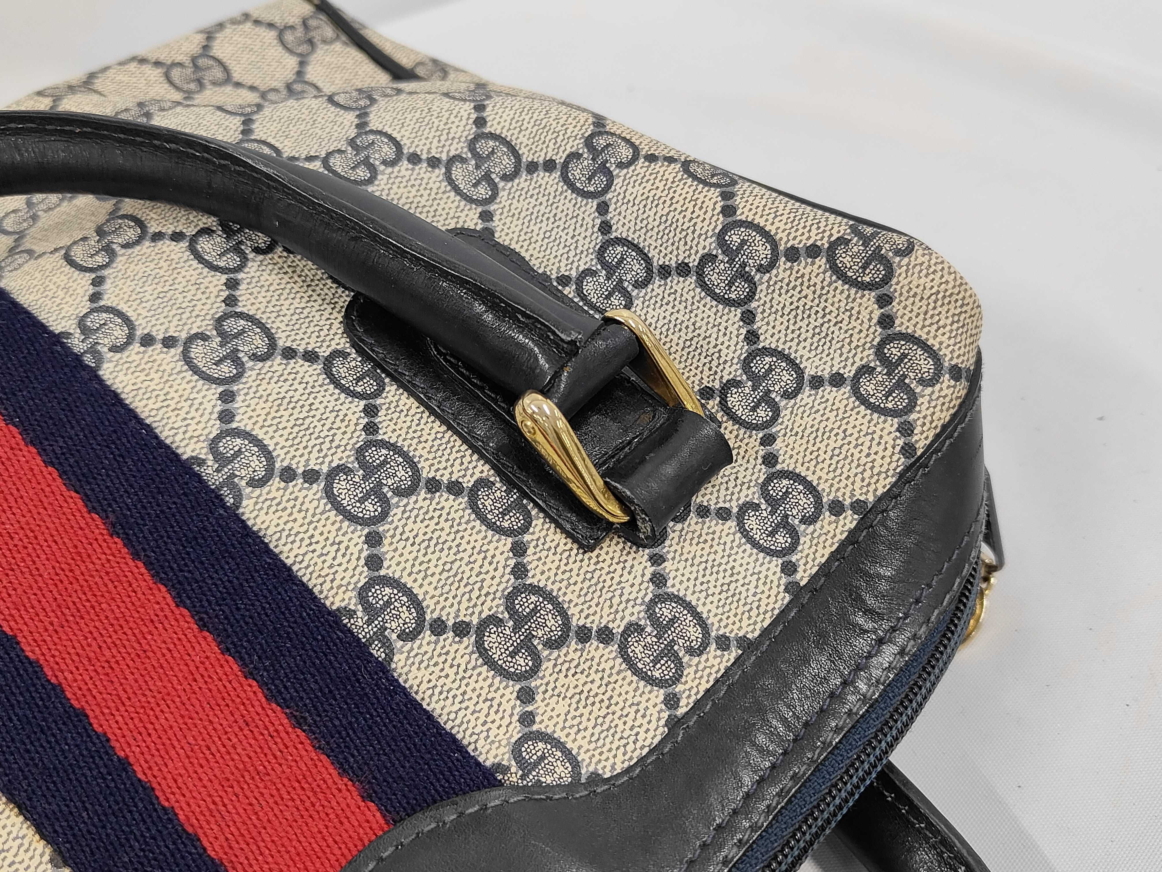 2-way handbag, GG Supreme, Sherry Line, navy. — view 6