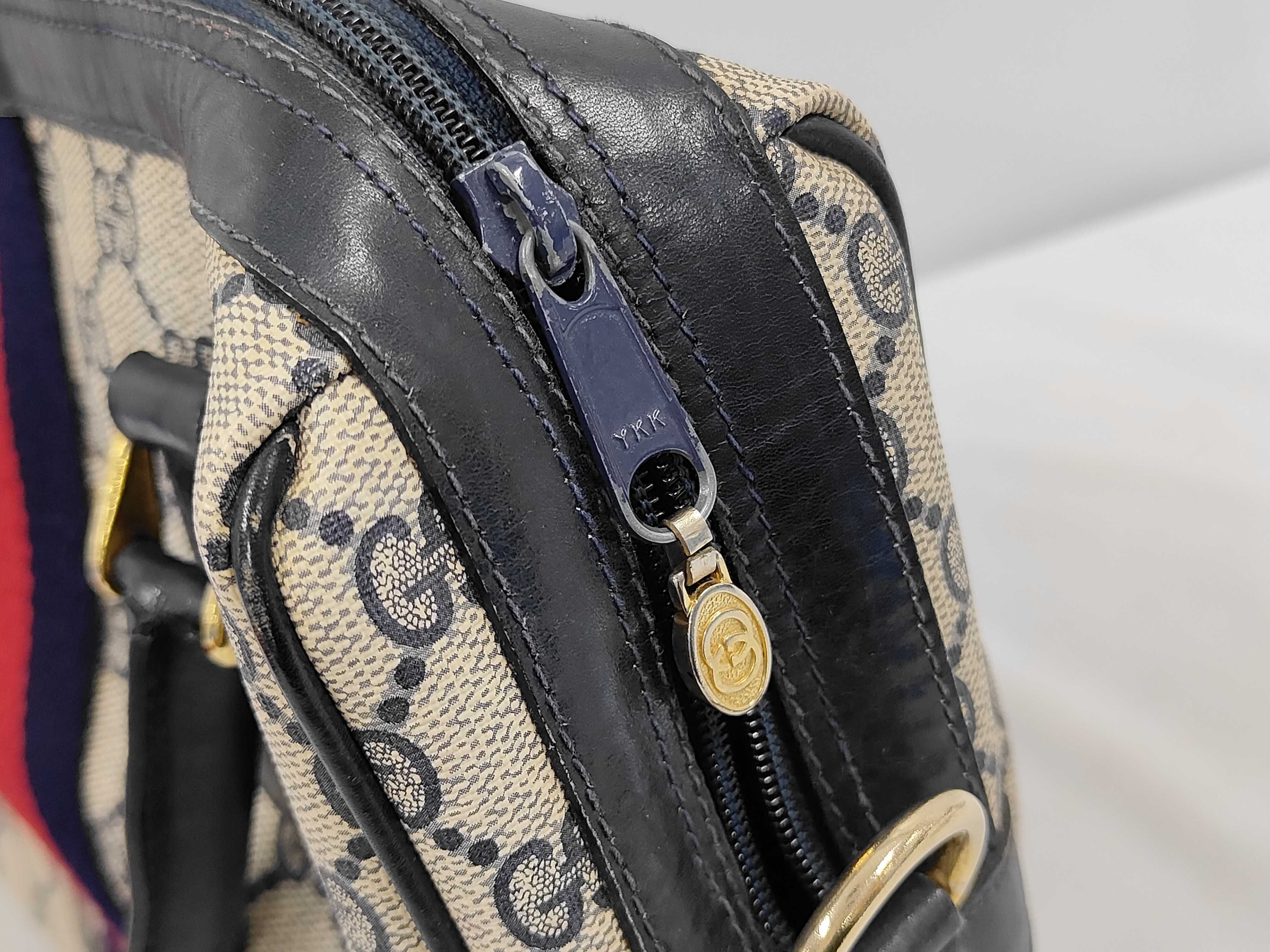 2-way handbag, GG Supreme, Sherry Line, navy. — view 7