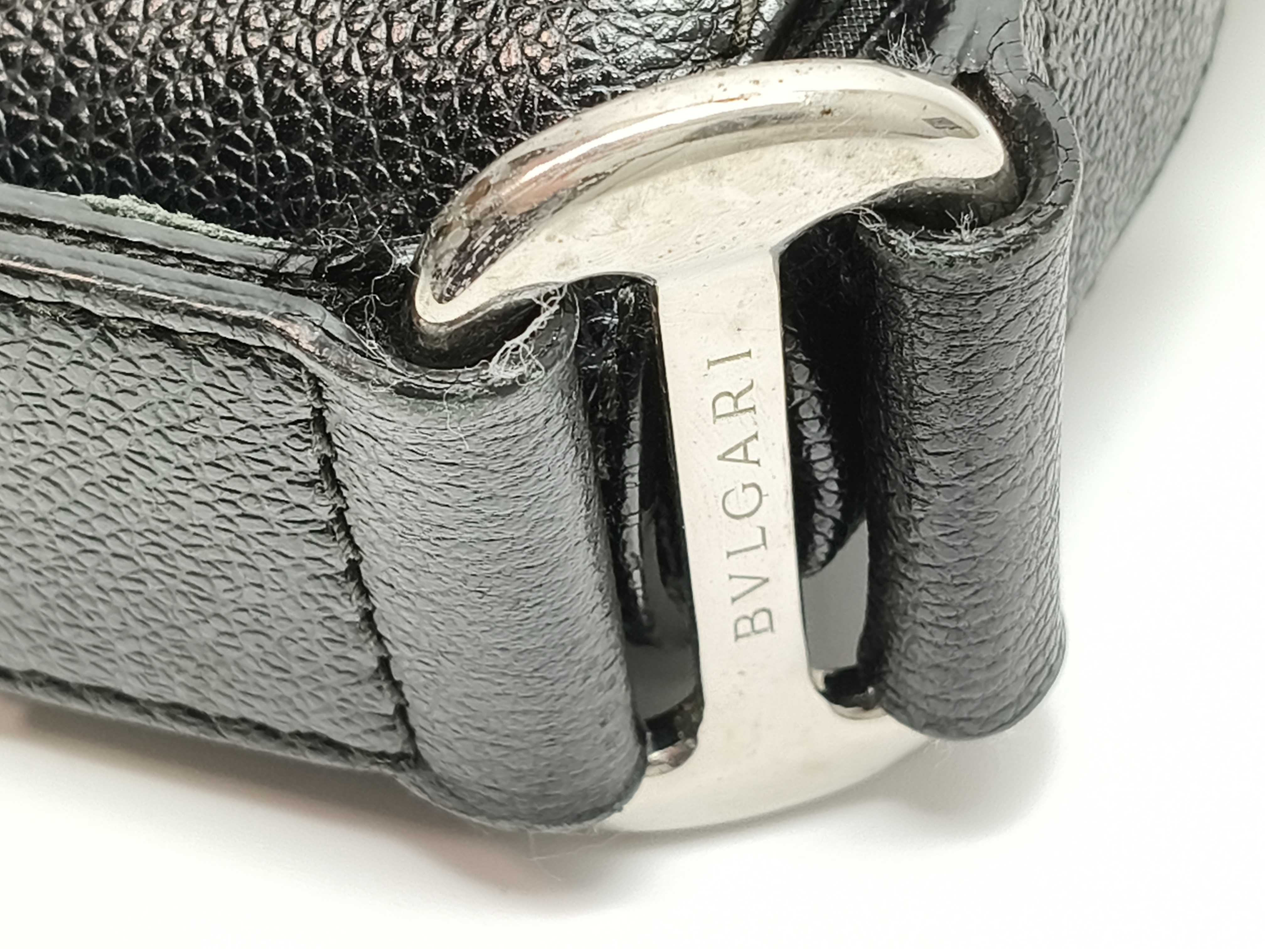 Bulgari Logo Leather Shoulder Bag — view 5