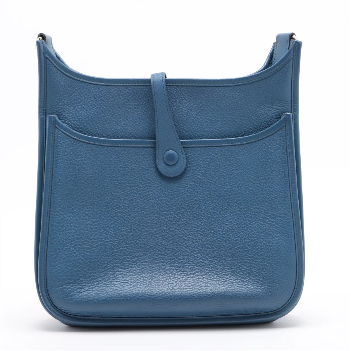 Evelyn 2 29 PM Taurillon Clemence Blue Brighton Silver hardware K:2007 — view 2