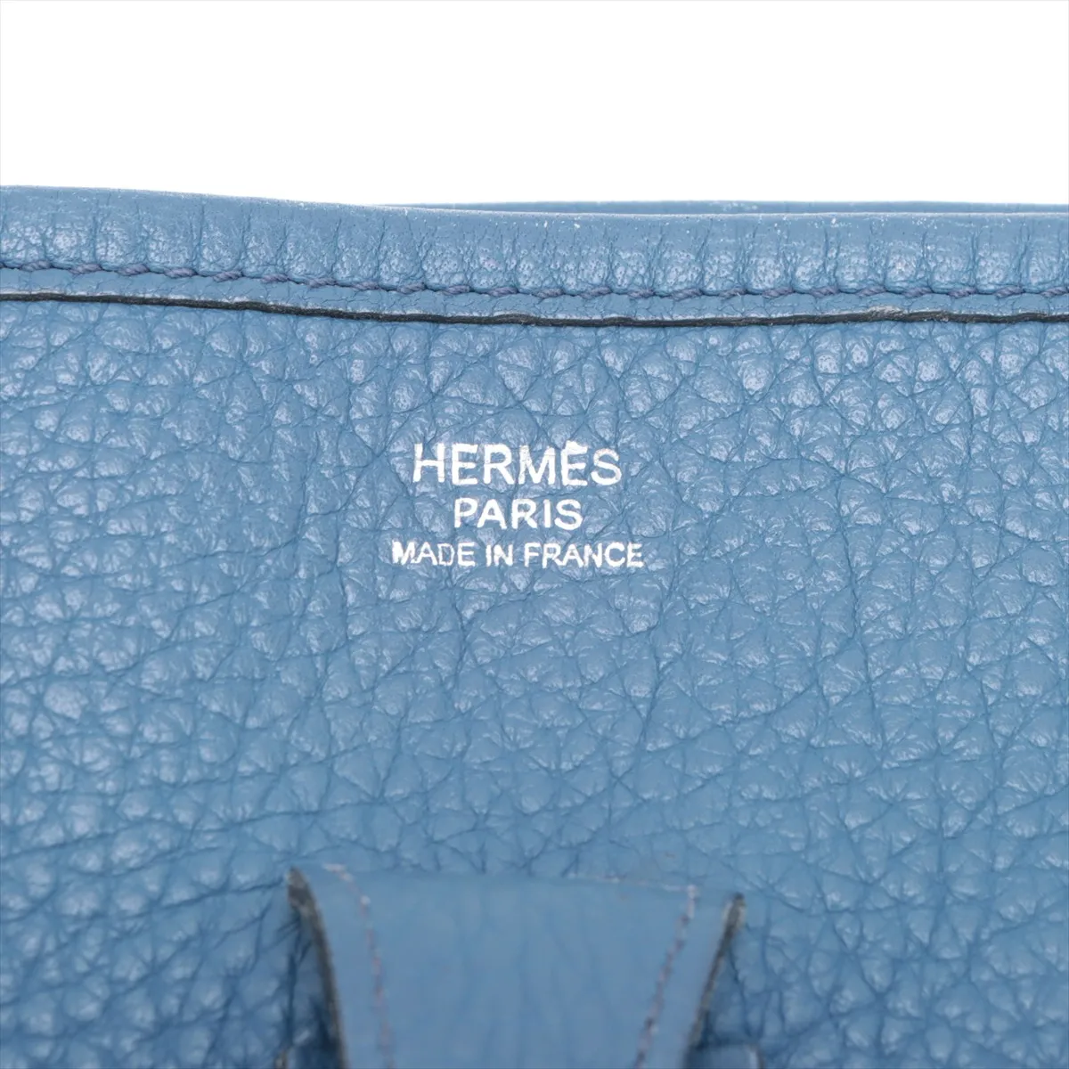 Evelyn 2 29 PM Taurillon Clemence Blue Brighton Silver hardware K:2007 — view 8