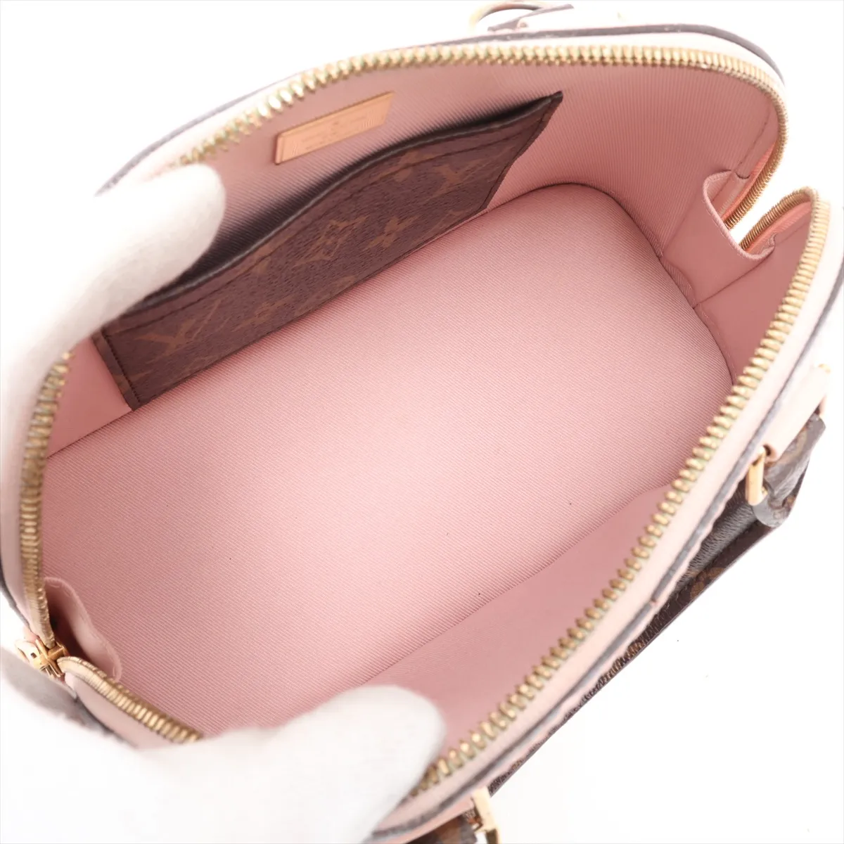Vernis x Monogram Alma BB M51925 Pink x Brown (RFID detected) — view 8