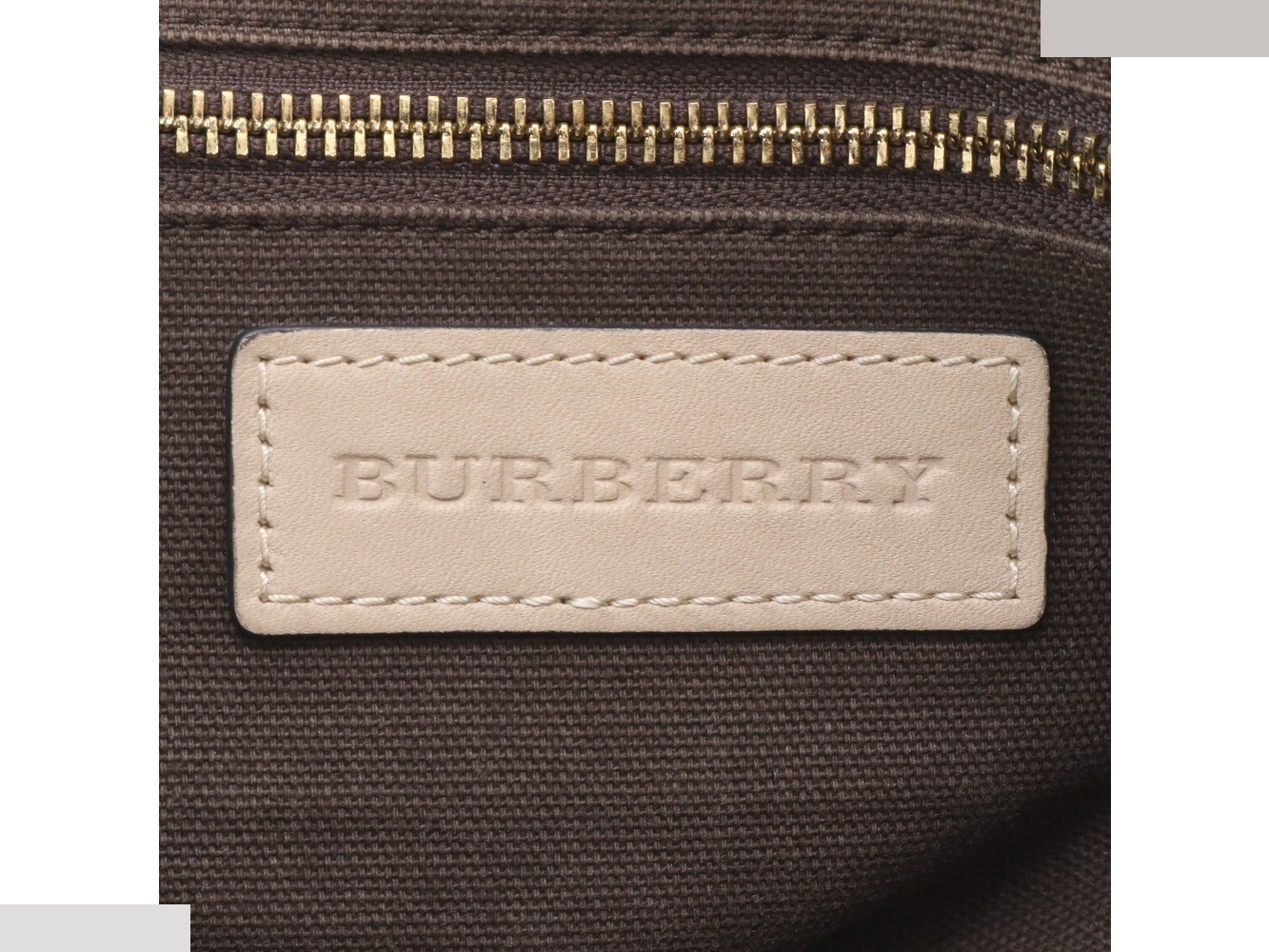 Checked leather tote bag — view 8