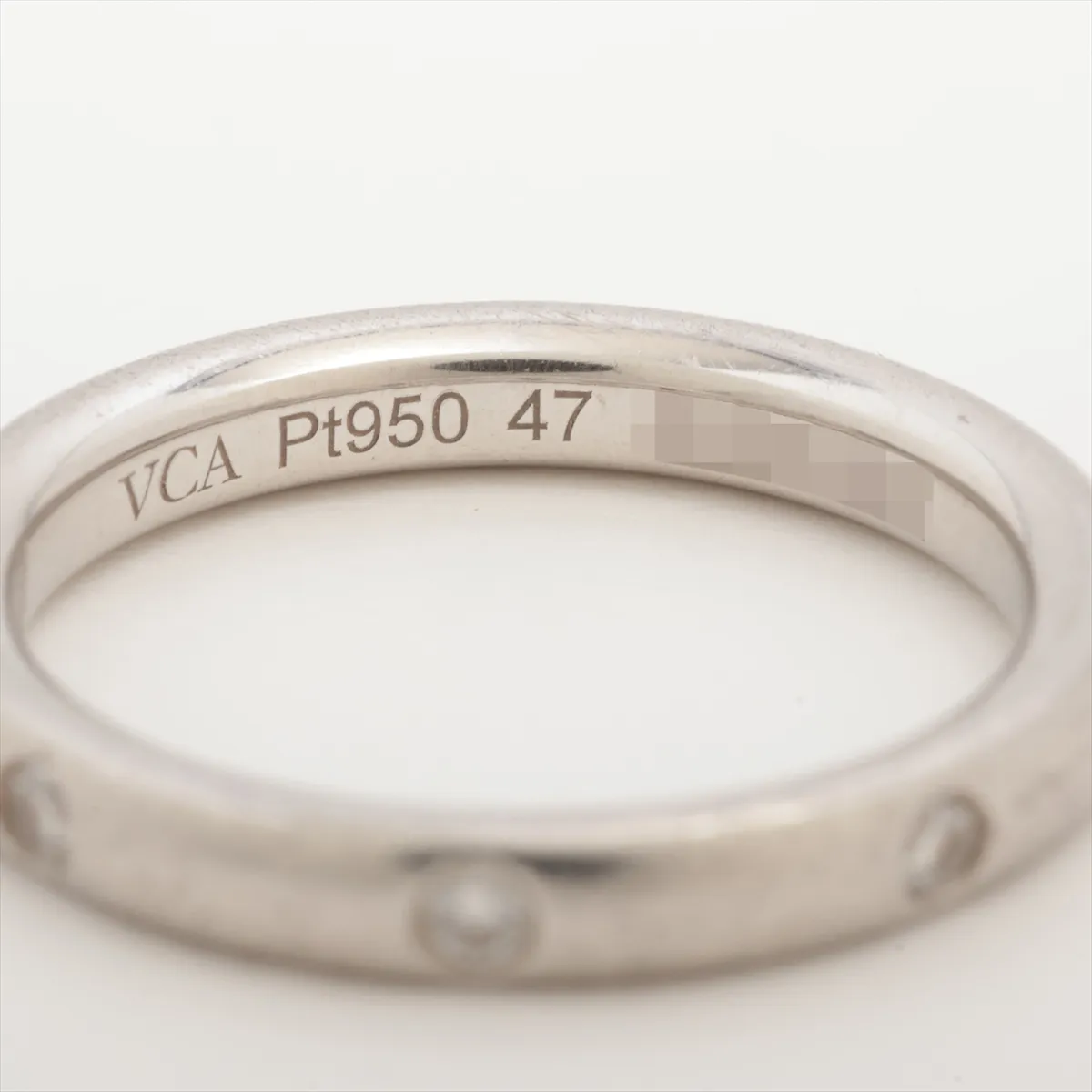 Infini Etoile 3P Diamond Ring, Pt950, 4.5g, Size 47, Initials JE699468, Scratches — view 3