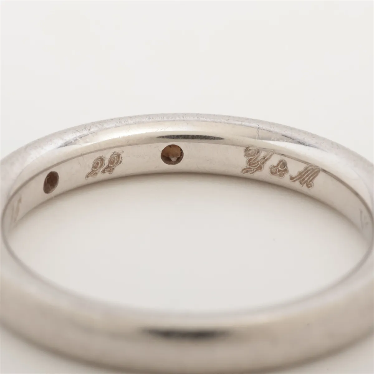 Infini Etoile 3P Diamond Ring, Pt950, 4.5g, Size 47, Initials JE699468, Scratches — view 5