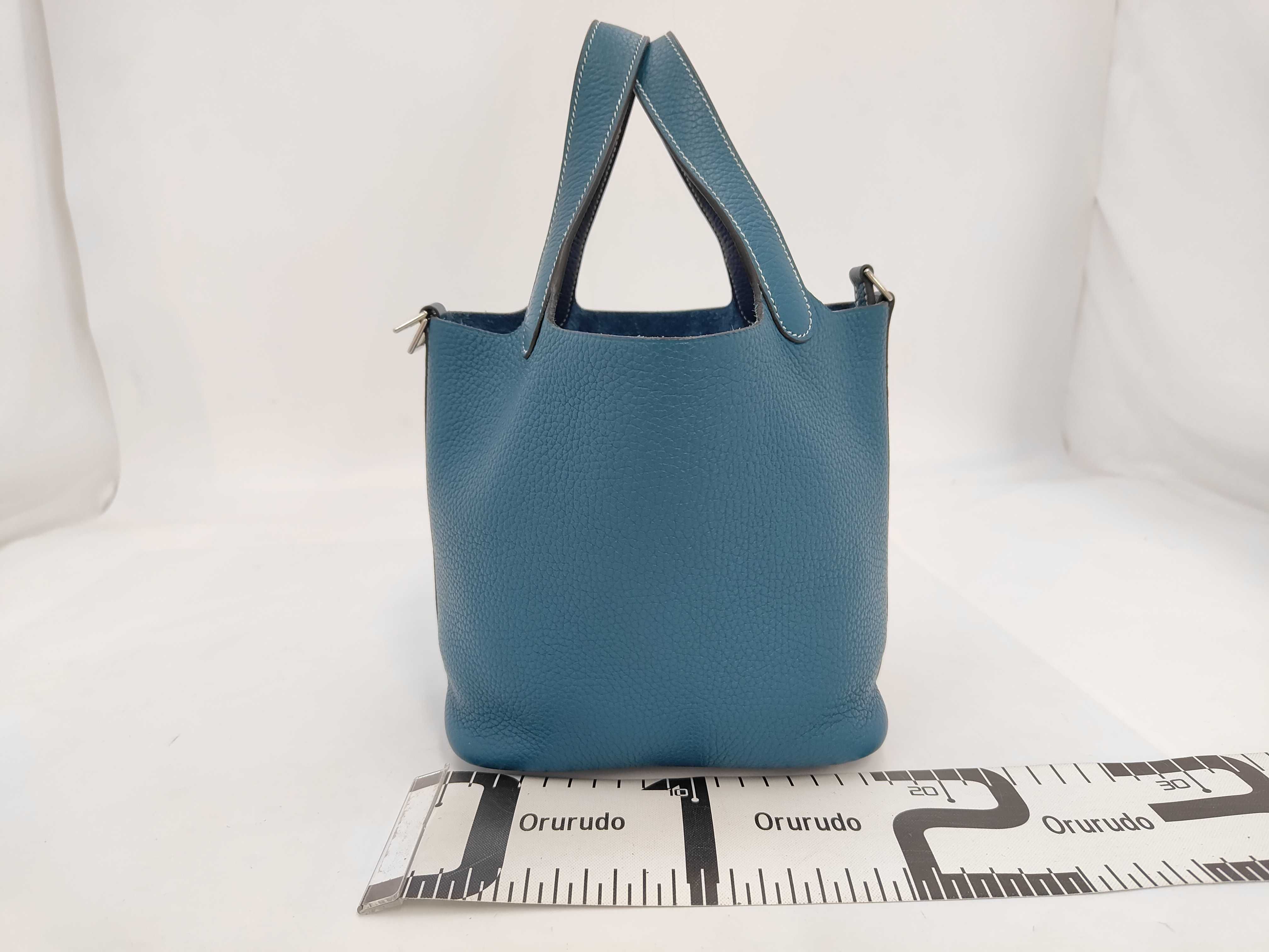 Picotin Lock PM Casaque/Blue Stamped Y Handbag — view 2