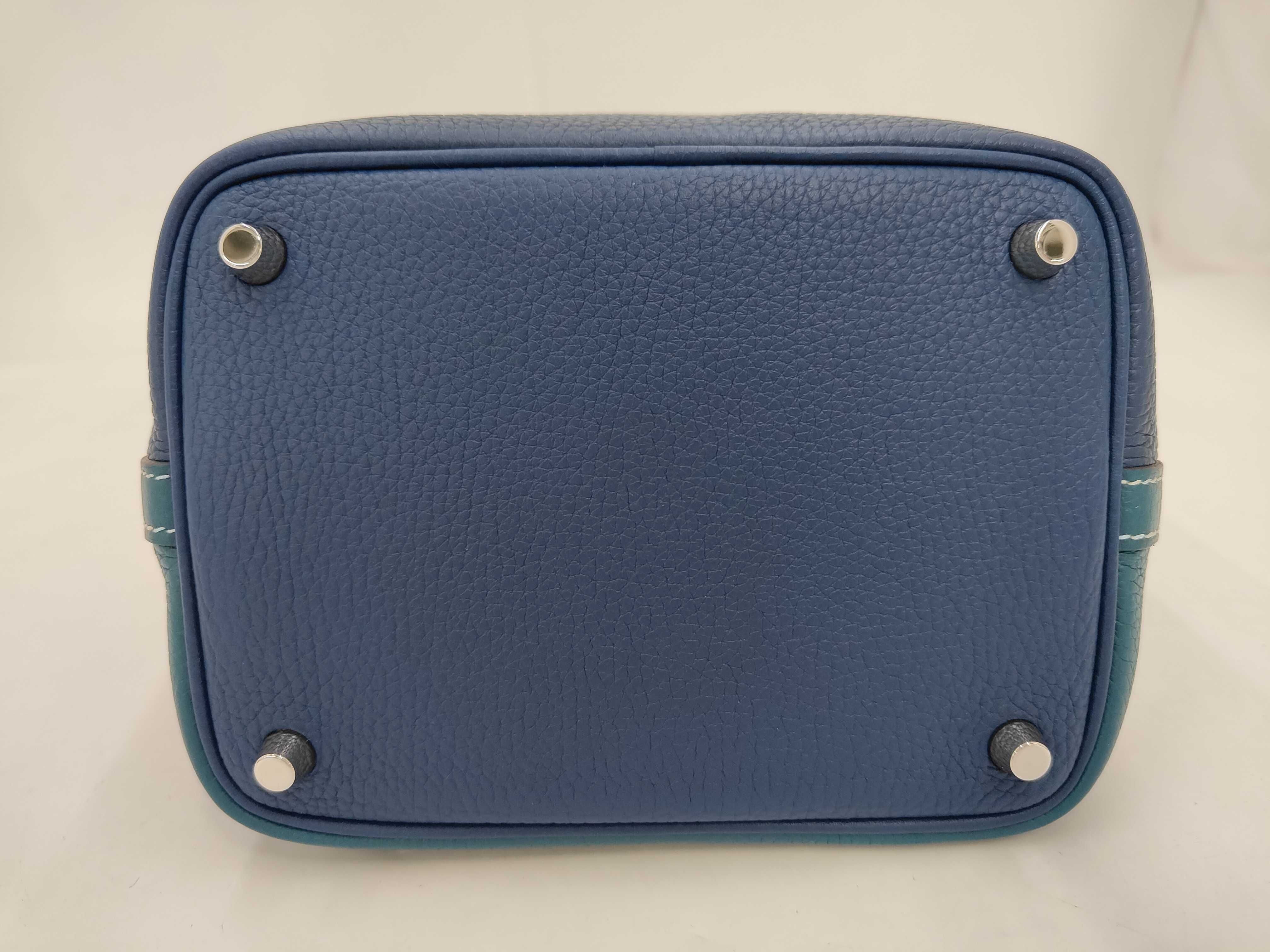 Picotin Lock PM Casaque/Blue Stamped Y Handbag — view 7