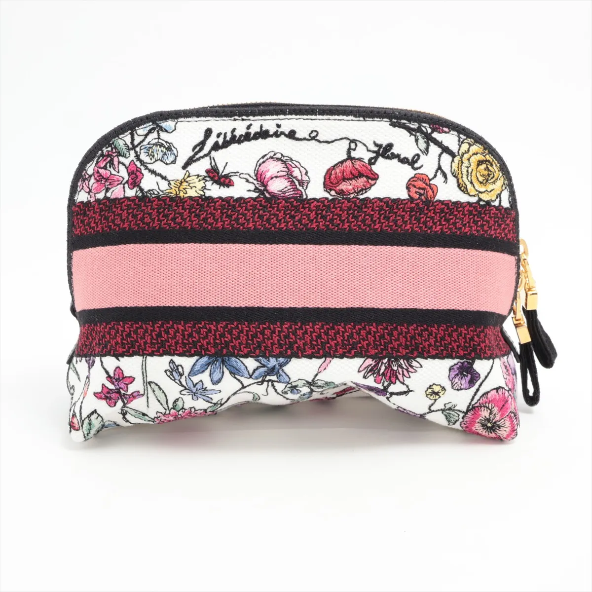Logo Canvas Pouch Pink x White — view 2