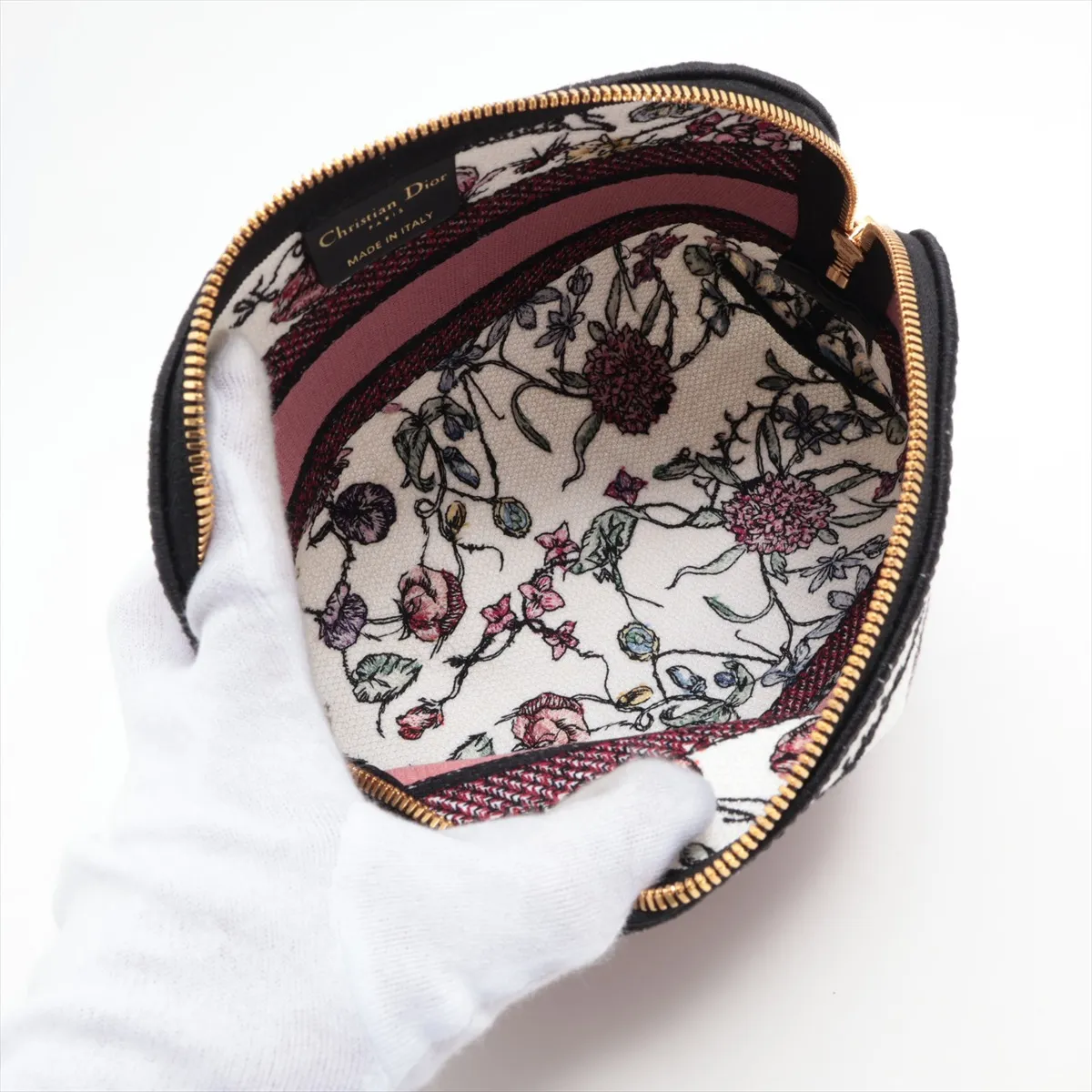 Logo Canvas Pouch Pink x White — view 3