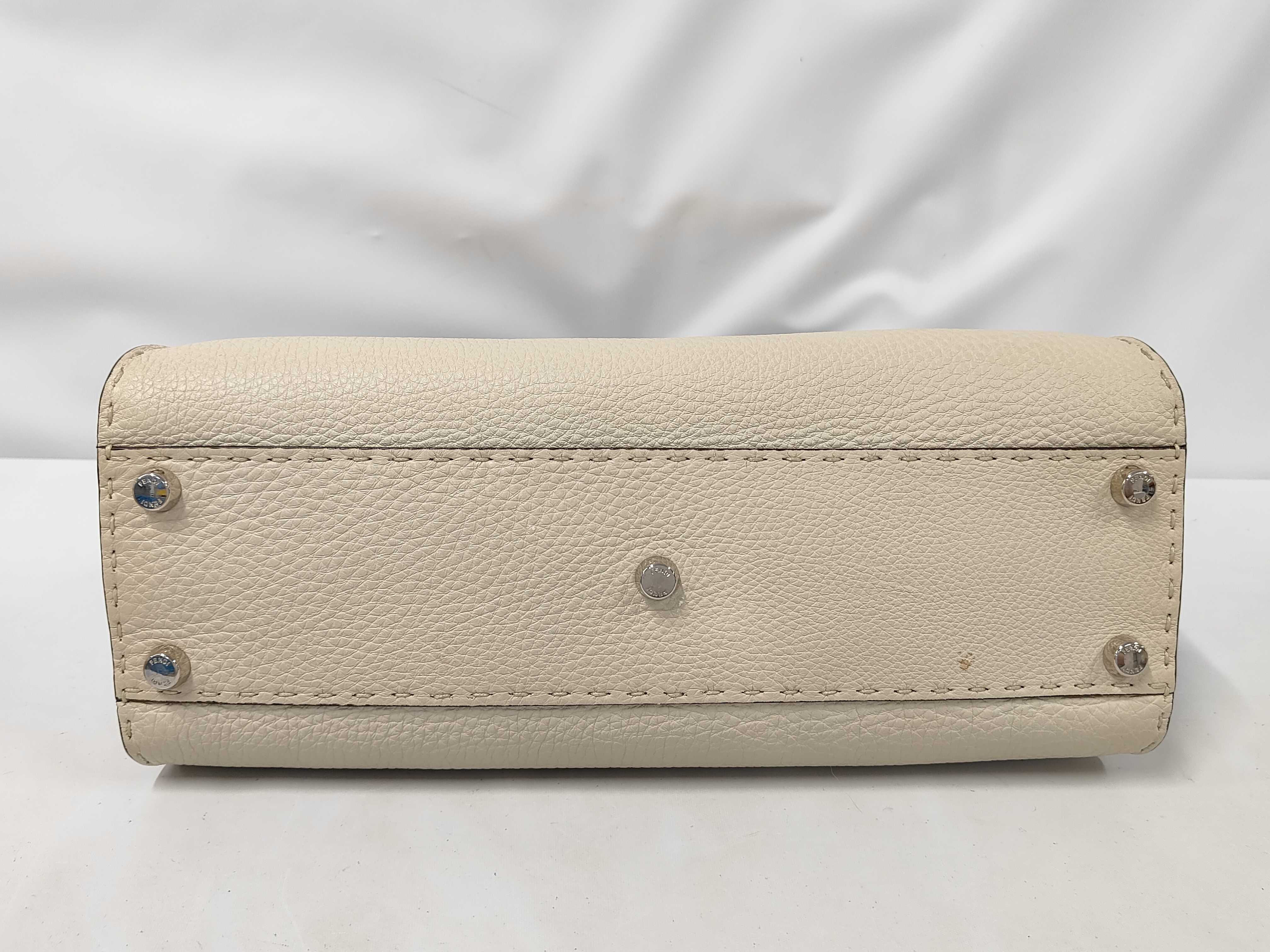 Peekaboo Medium Grey Handbag with Gold Hardware — view 3