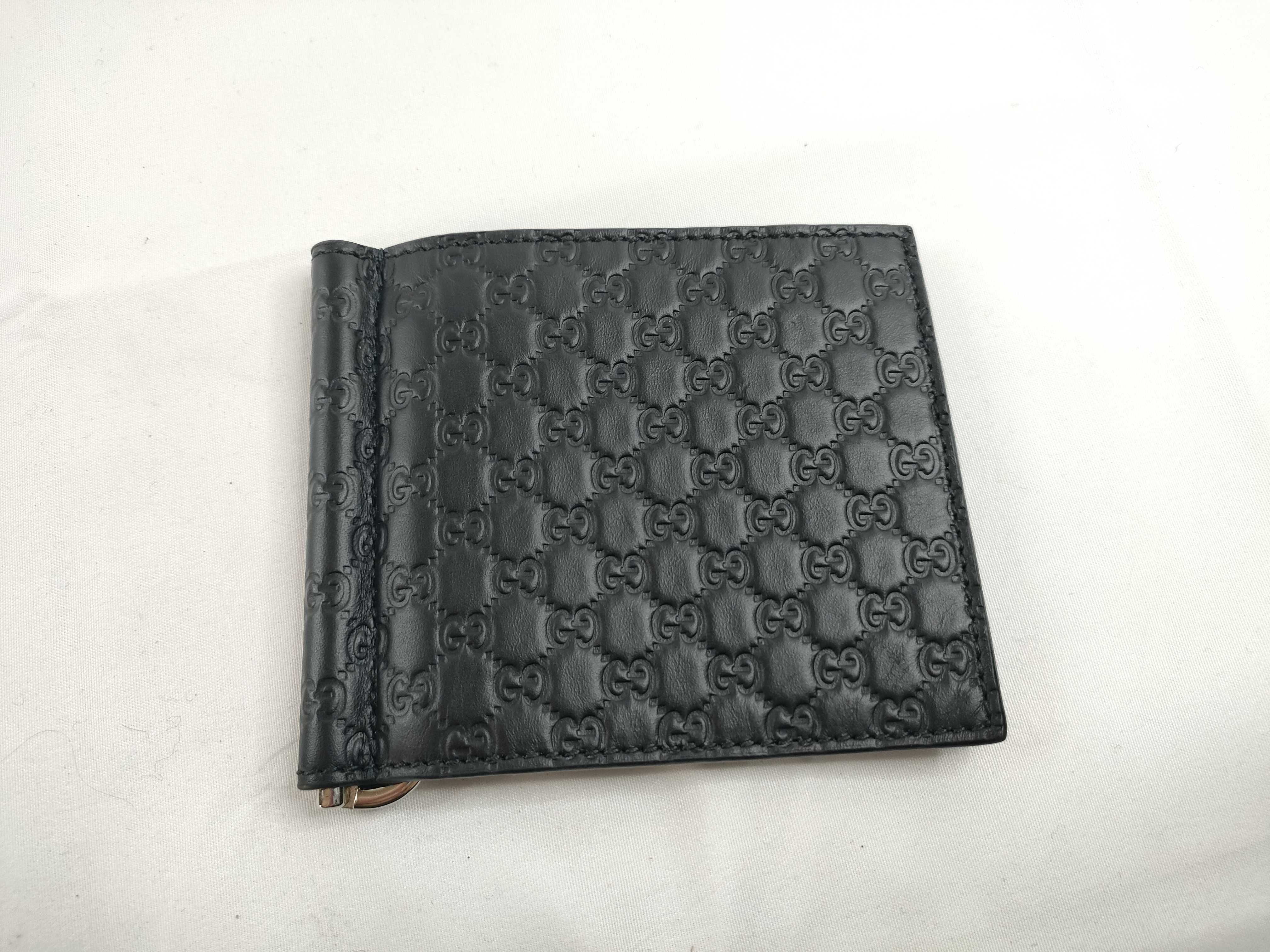 Guccissima Leather Black Wallet Money Clip 544478 Billfold