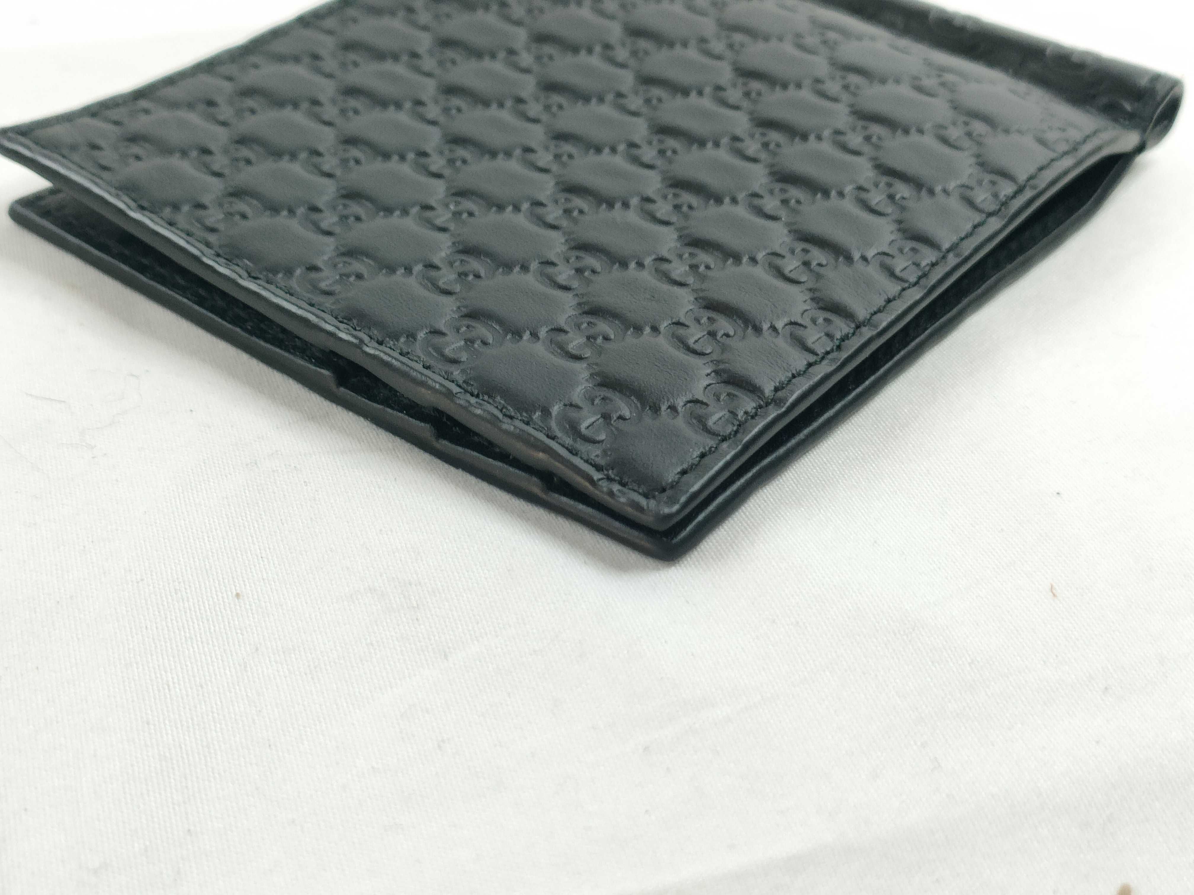 Guccissima Leather Black Wallet Money Clip 544478 Billfold — view 4
