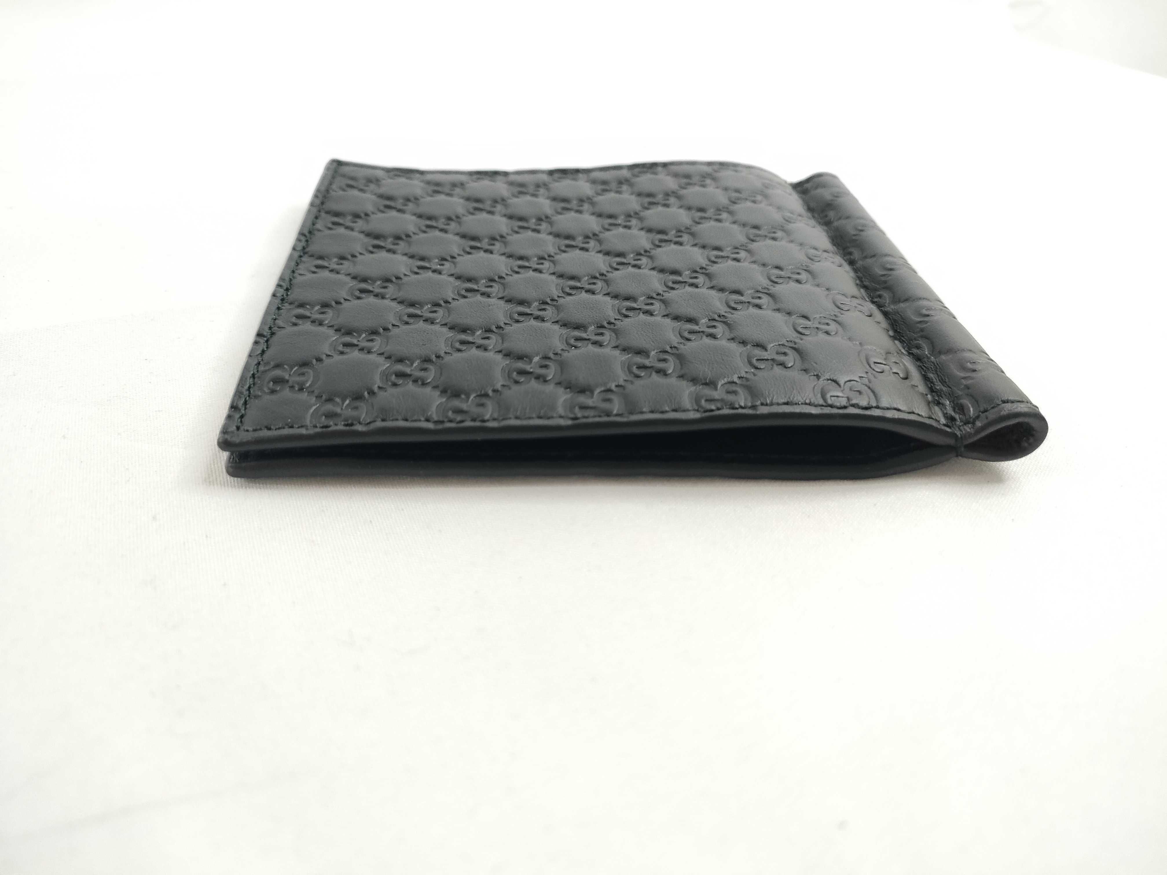 Guccissima Leather Black Wallet Money Clip 544478 Billfold — view 5