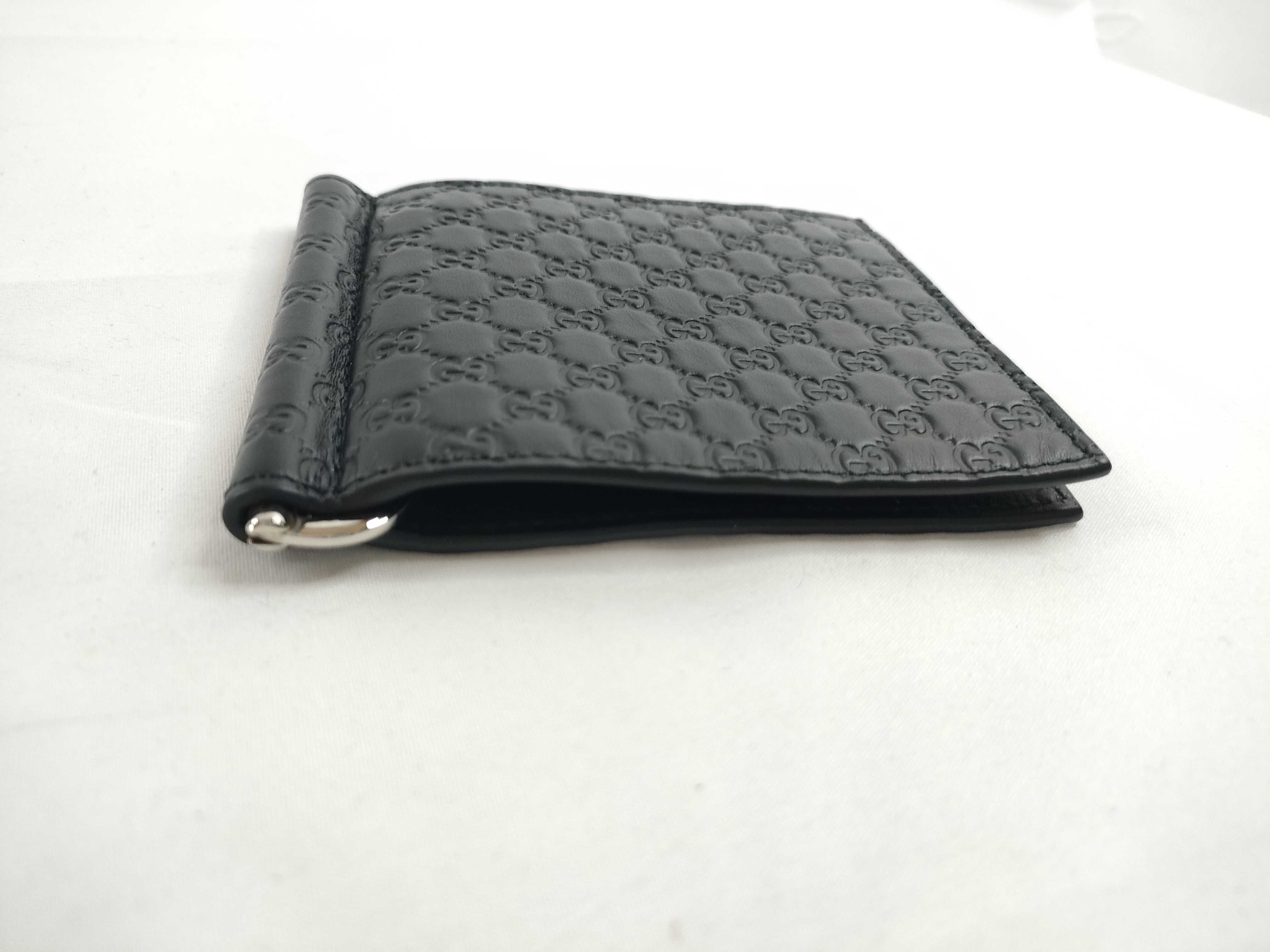 Guccissima Leather Black Wallet Money Clip 544478 Billfold — view 7