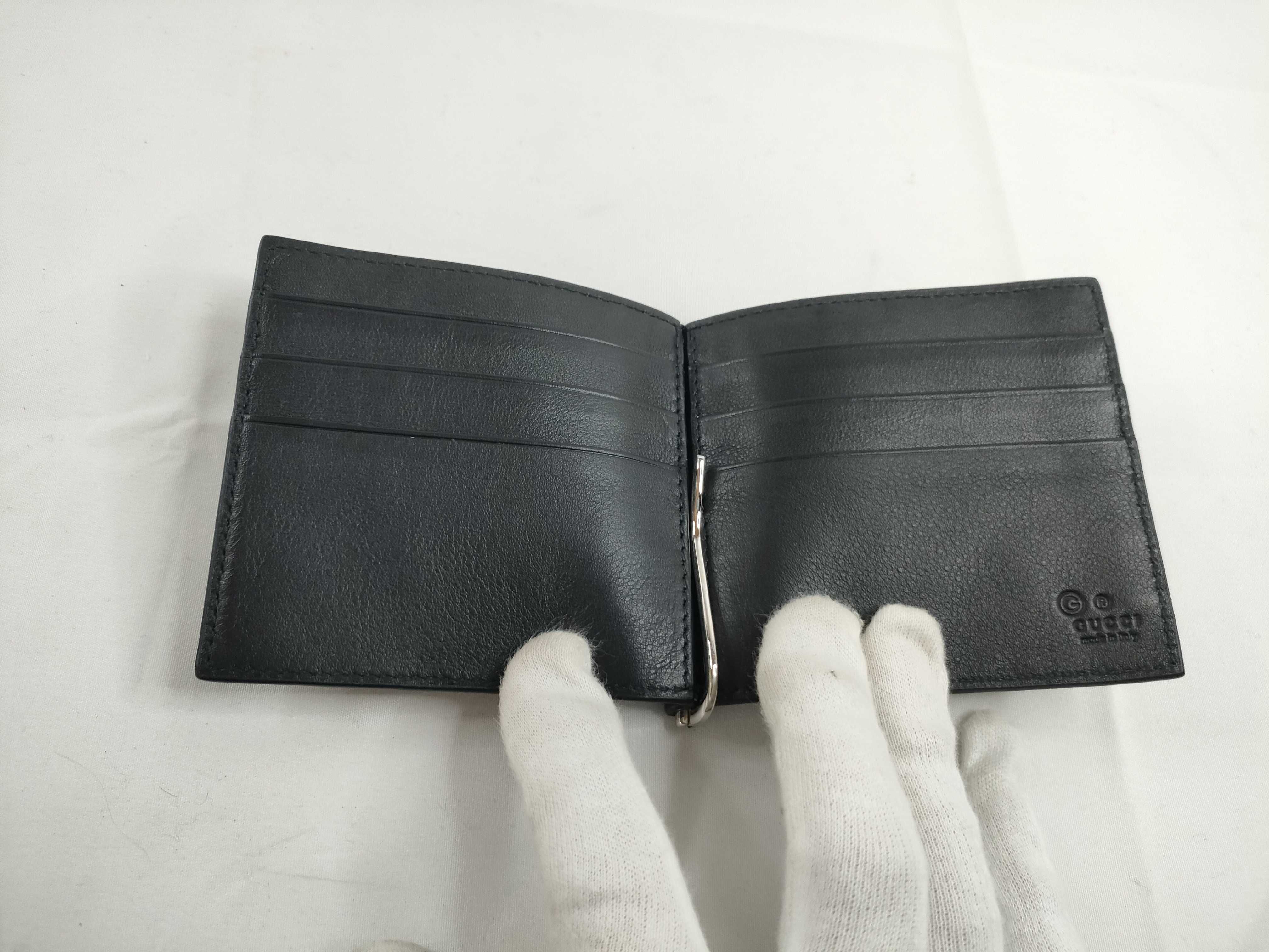 Guccissima Leather Black Wallet Money Clip 544478 Billfold — view 8