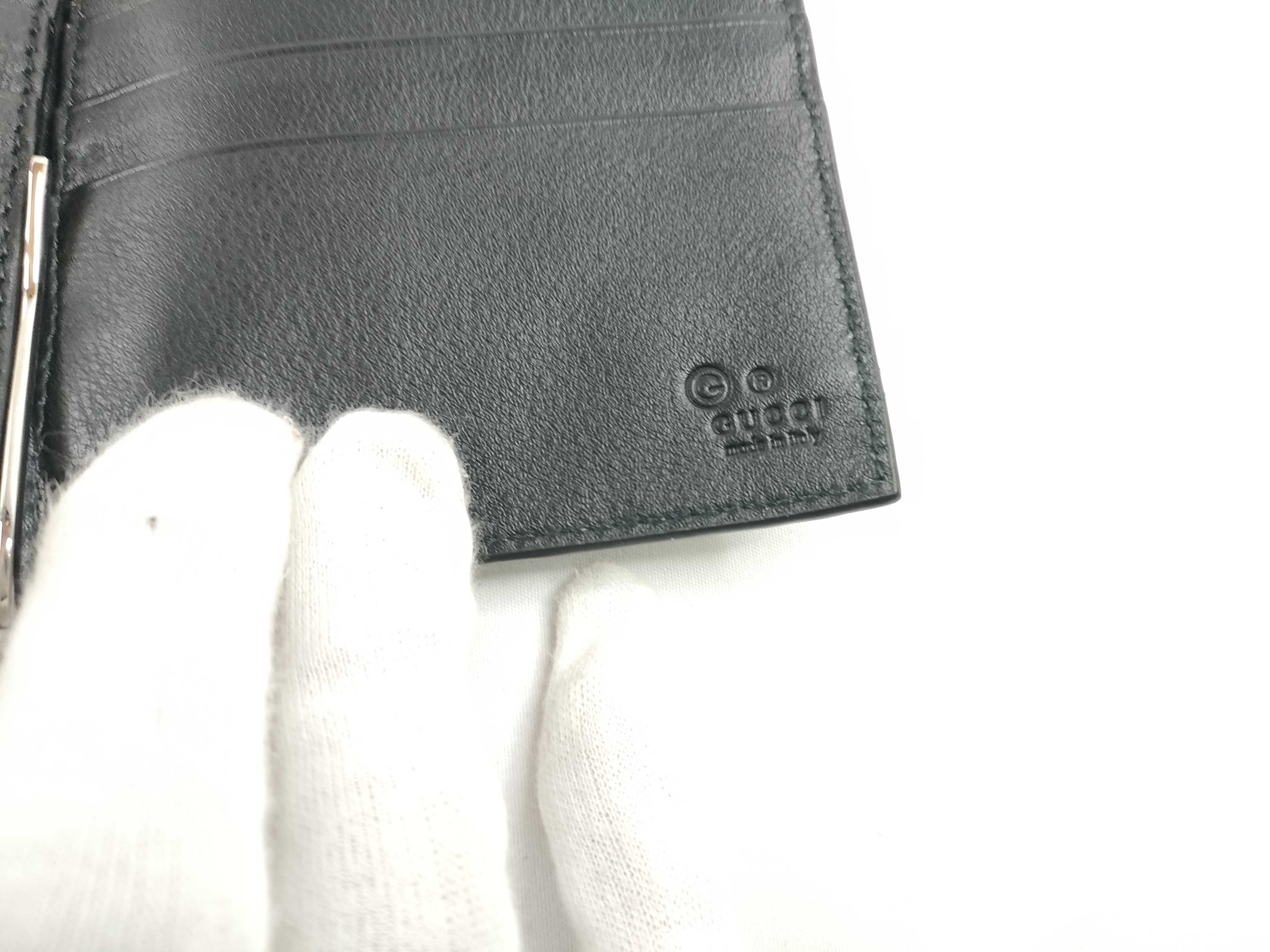 Guccissima Leather Black Wallet Money Clip 544478 Billfold — view 9