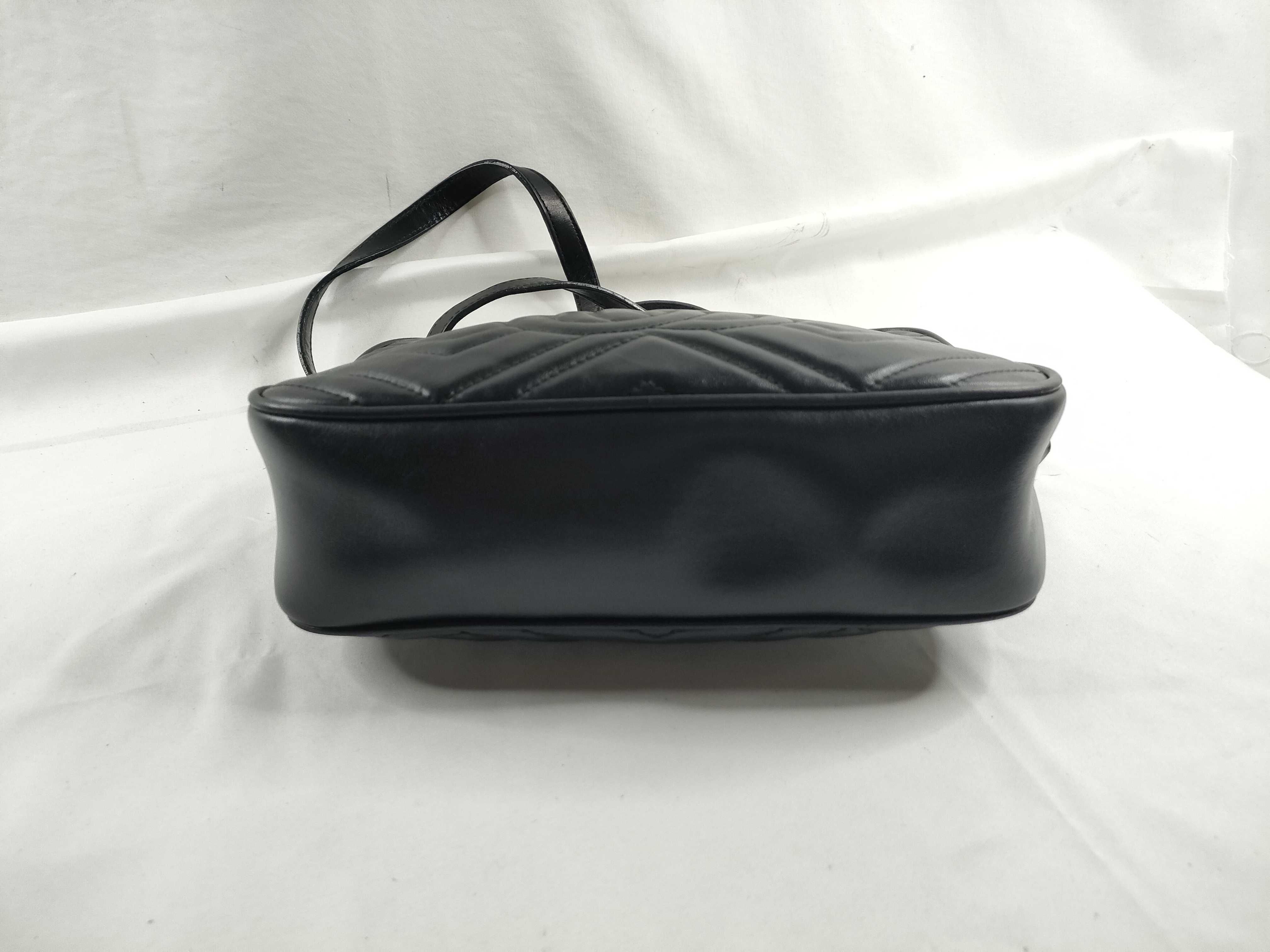 GG Marmont Quilted Leather Shoulder Bag, Black with Gold Hardware — view 4