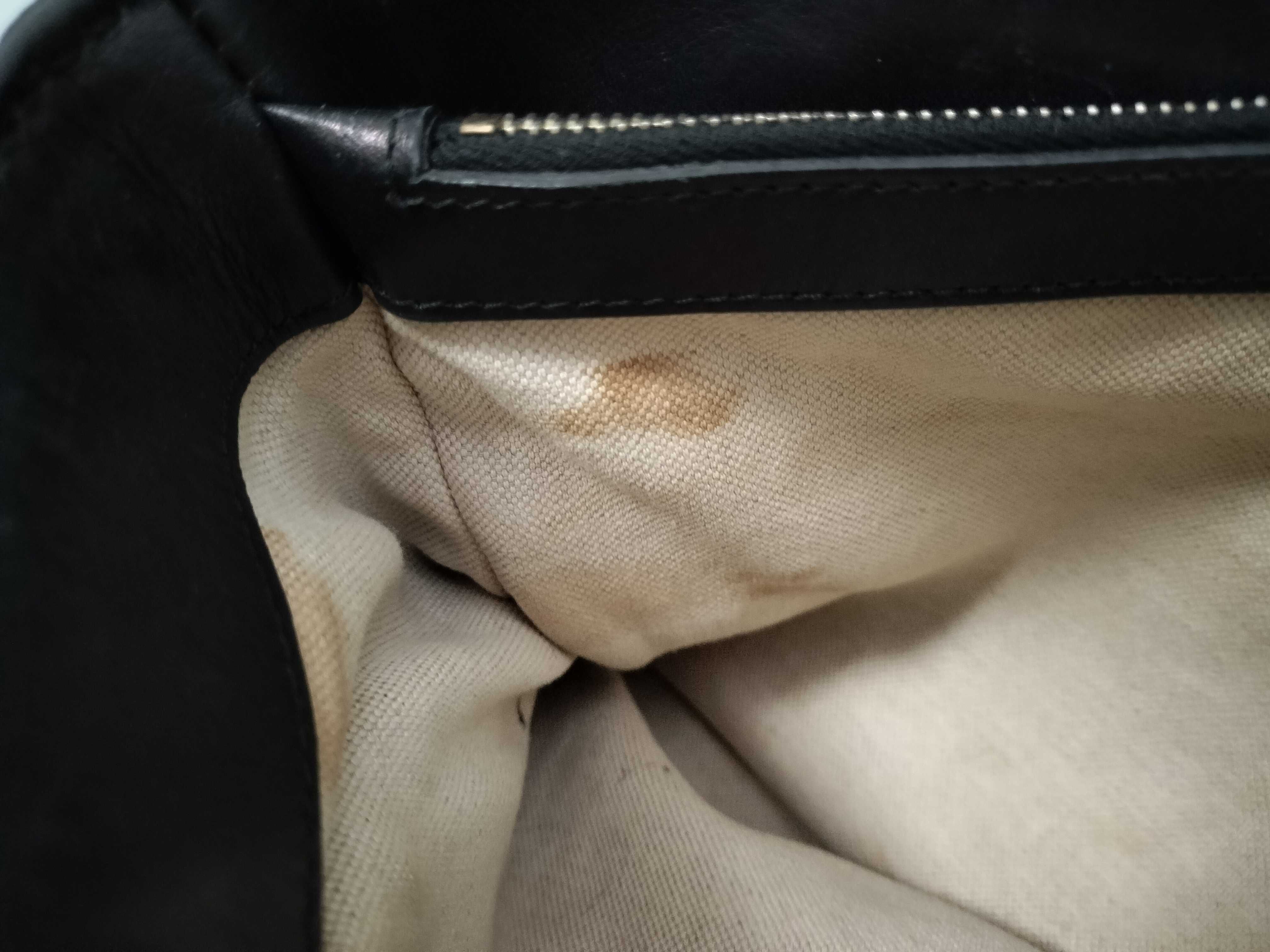 GG Canvas Gucci Sukey Handbag GG Canvas Black Leather 296835 Tote Bag — view 14