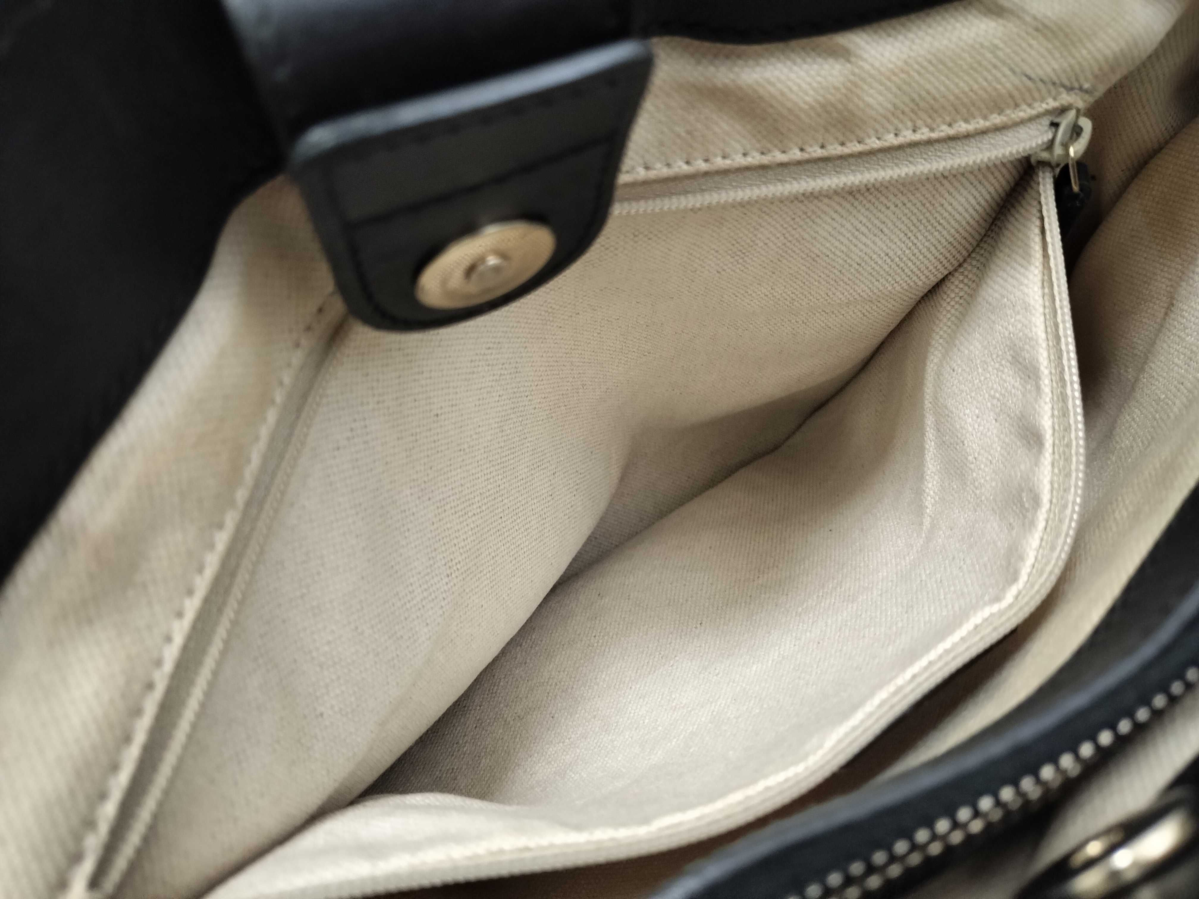 GG Canvas Gucci Sukey Handbag GG Canvas Black Leather 296835 Tote Bag — view 10