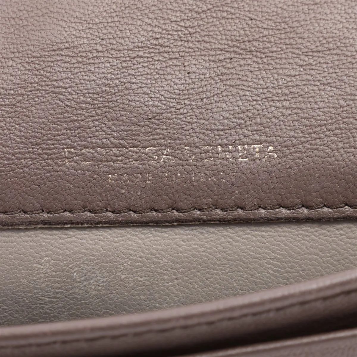 Intrecciato Leather Card Case, Brown — view 6