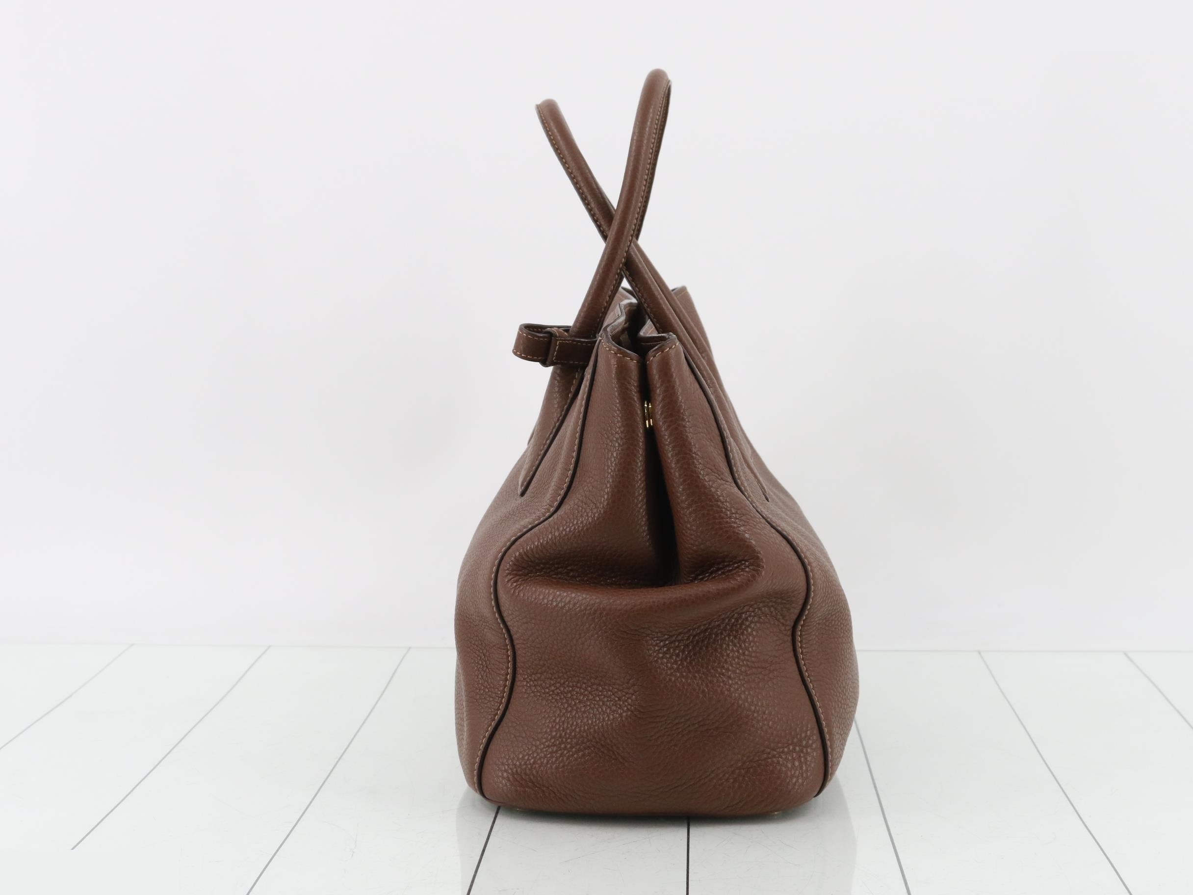 Vitello Daino Leather 2-Way Tote Bag — view 3