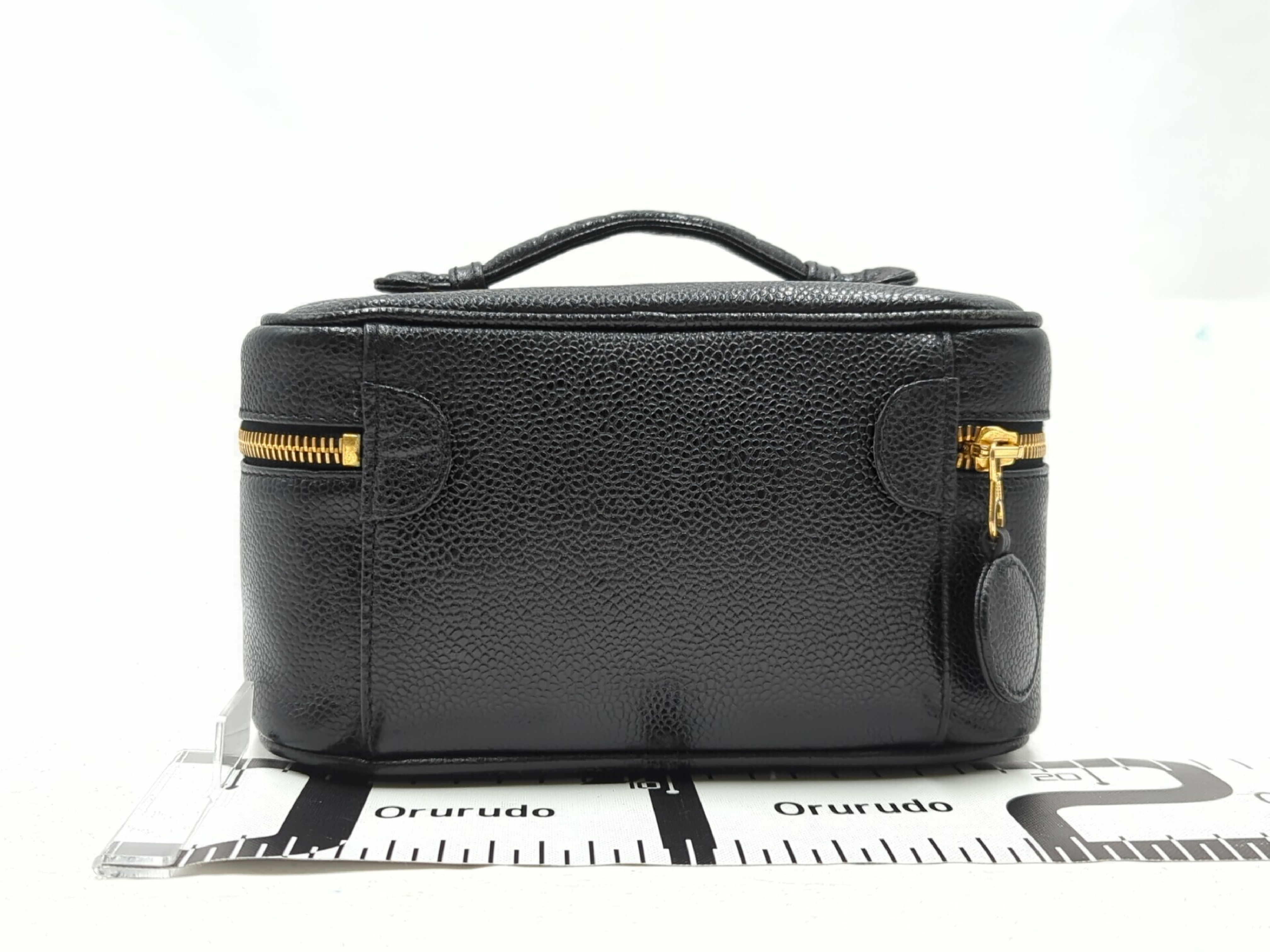 Caviar Skin Black Vanity Bag (Series 3, Horizontal) — view 2