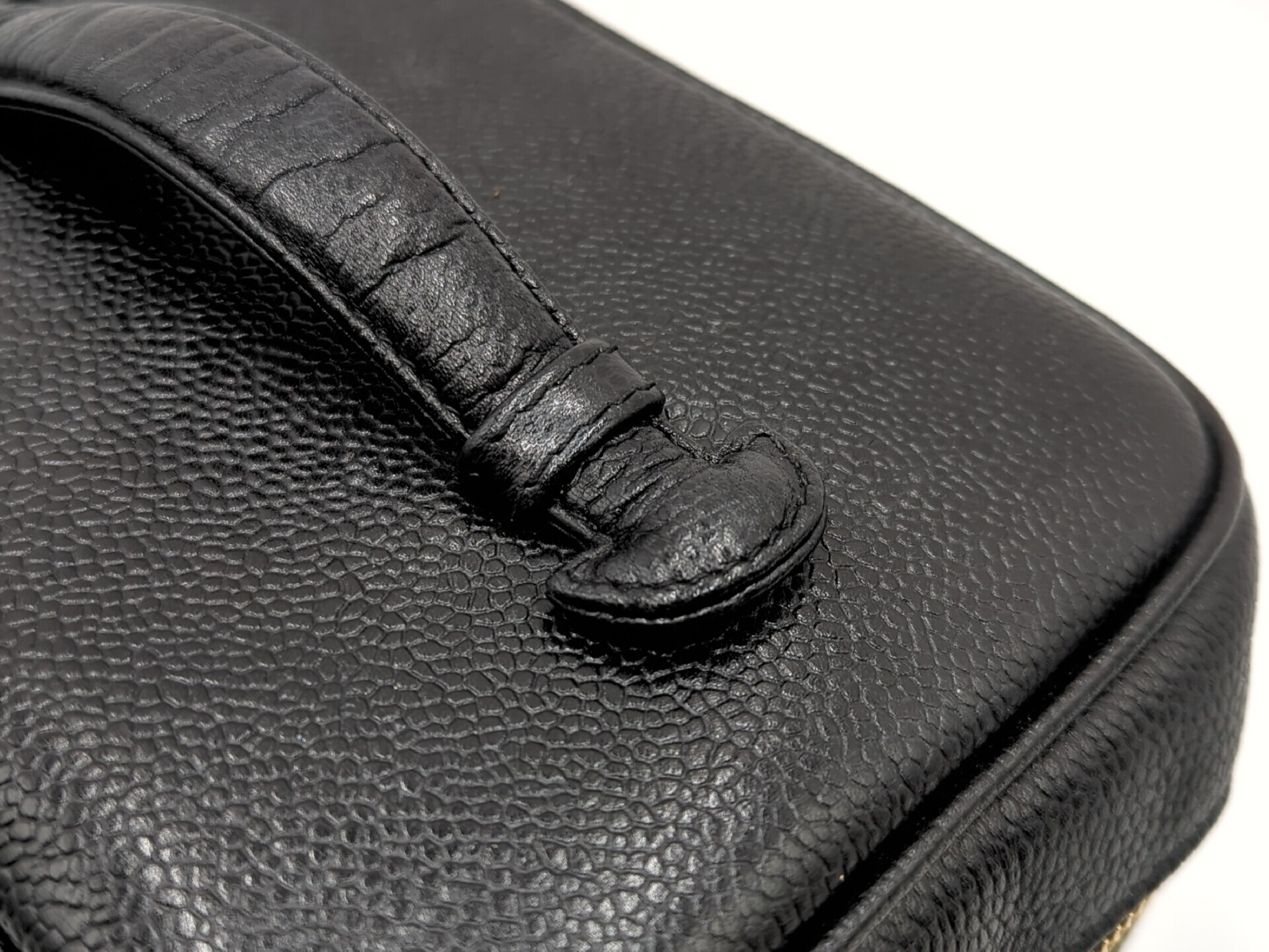 Caviar Skin Black Vanity Bag (Series 3, Horizontal) — view 7