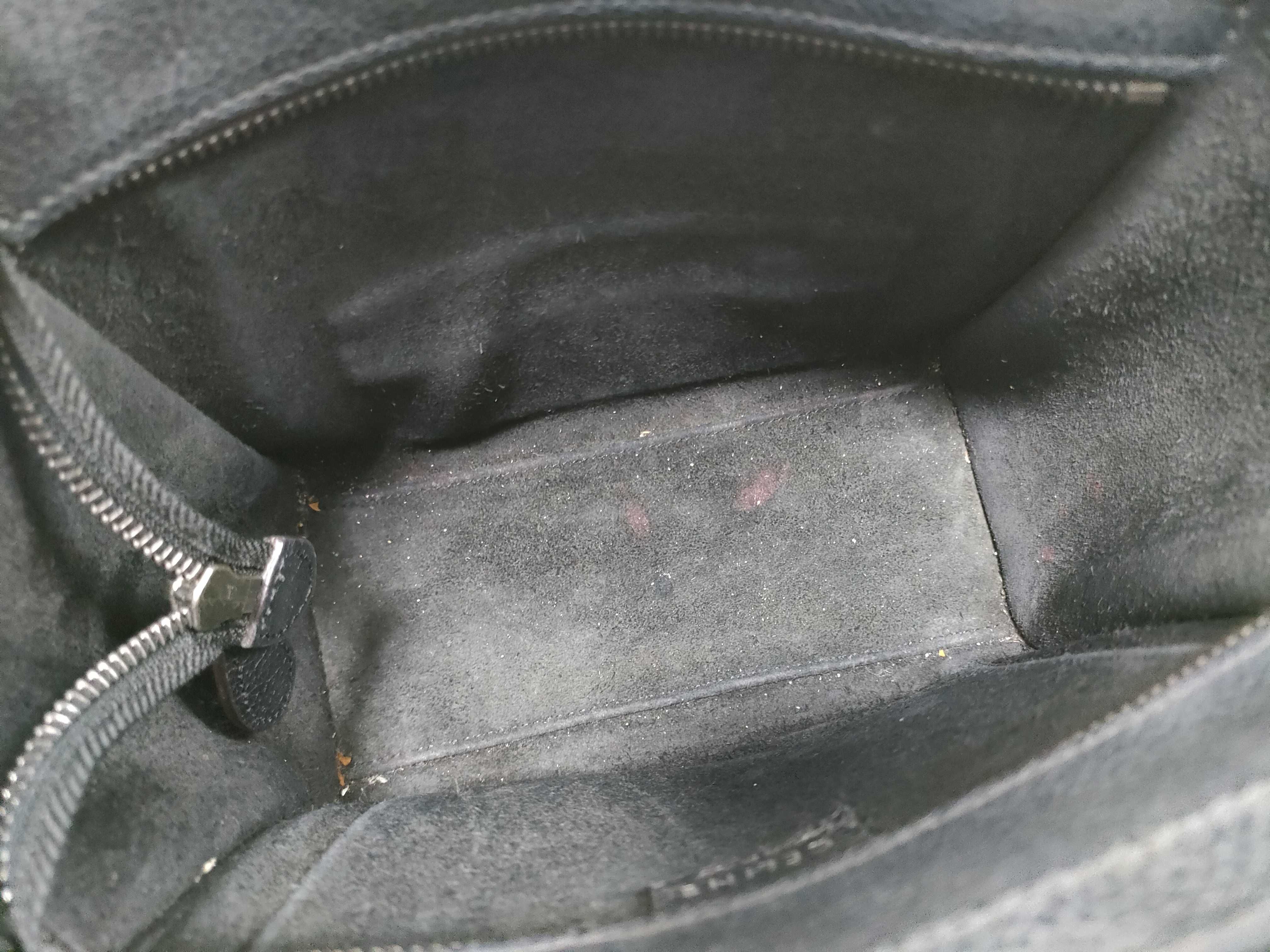 Luggage Nano Shopper Leather 2-Way Handbag, Black — view 9